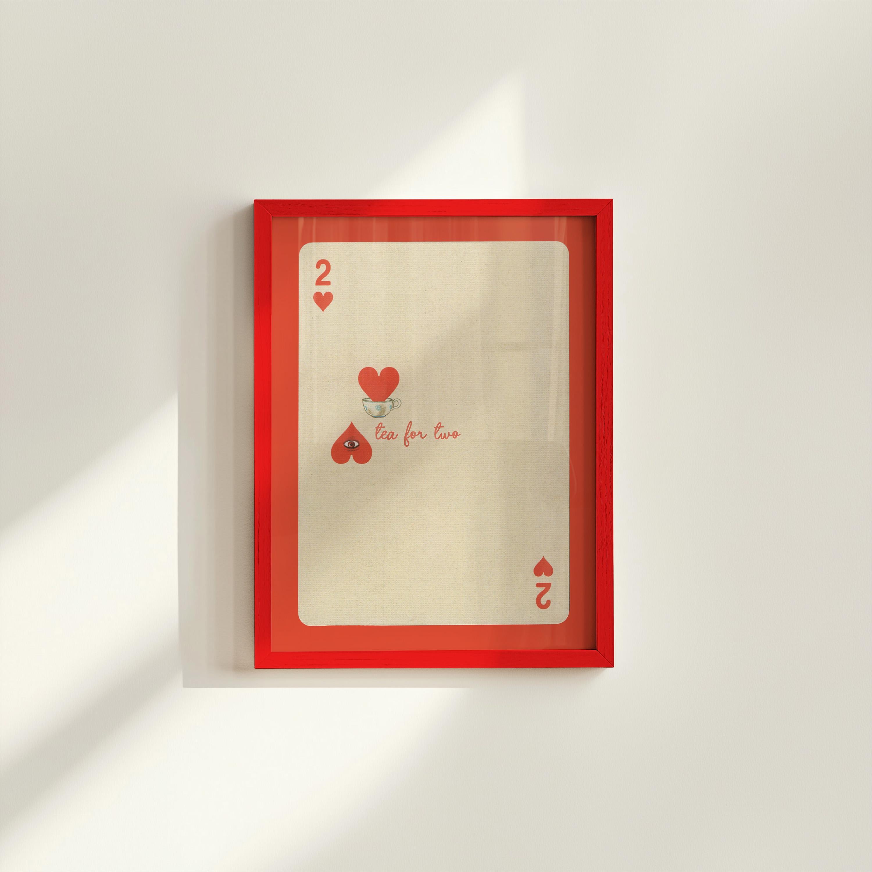 Ace of Hearts Print, Playing Card Poster, Trendy Retro Art, Bar Decor, Kitchen Print Gift, Kitchen Aesthetic Decor, Modern Home Gallery Wall