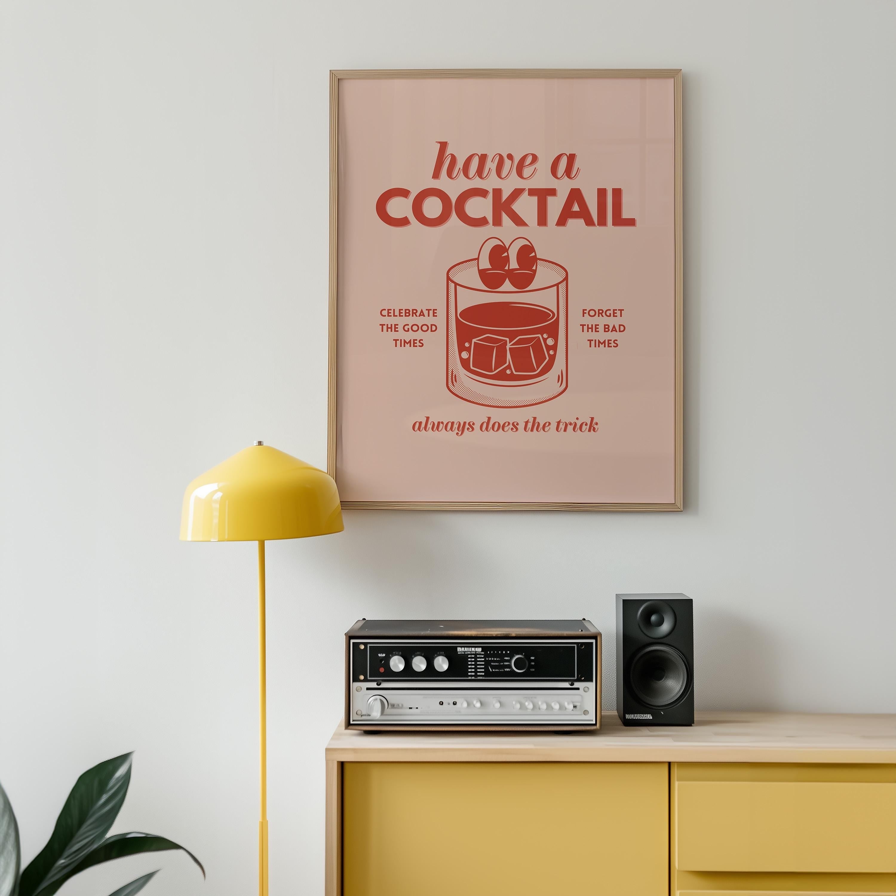 Have a Cocktail Cartoon Digital Art Print