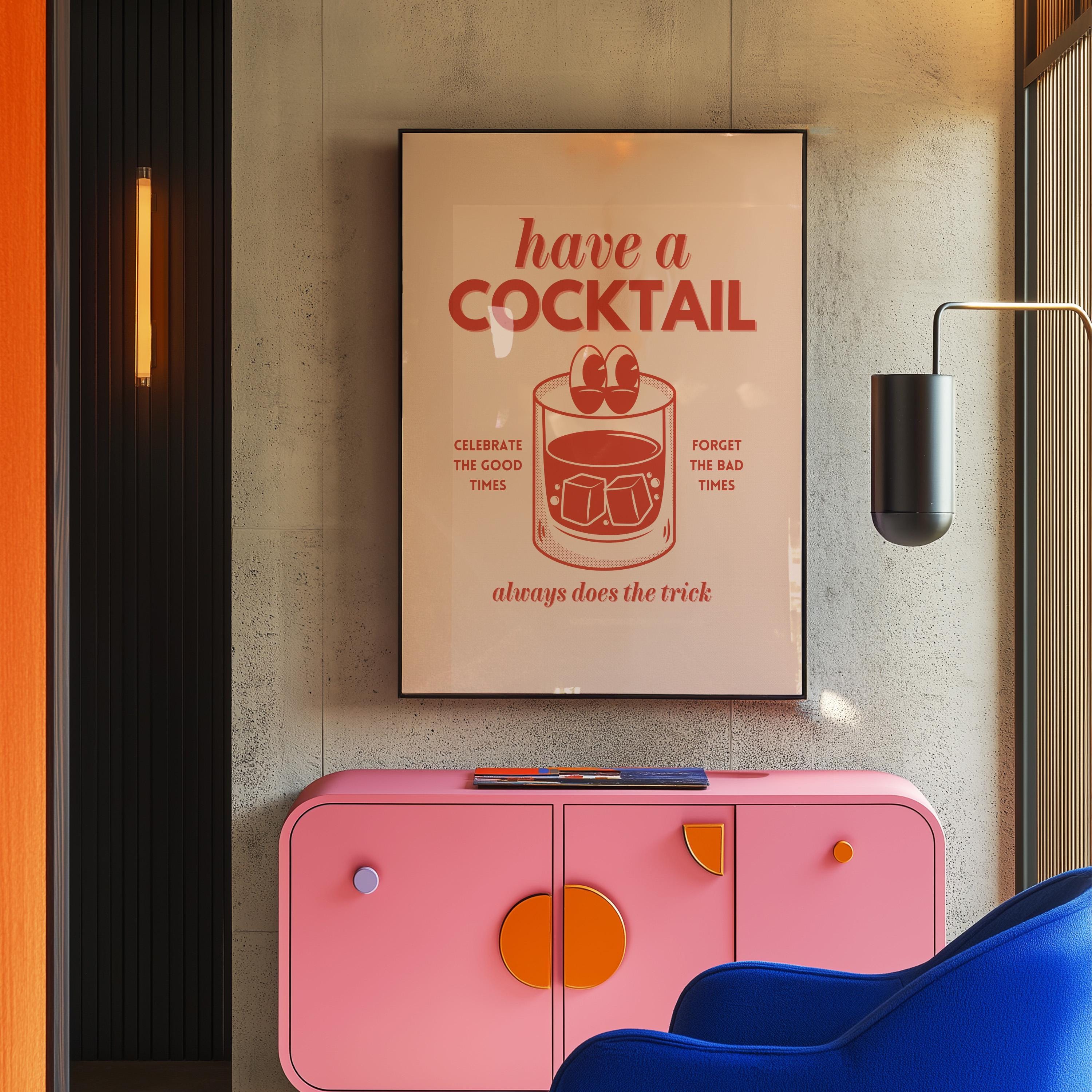 Have a Cocktail Cartoon Digital Art Print