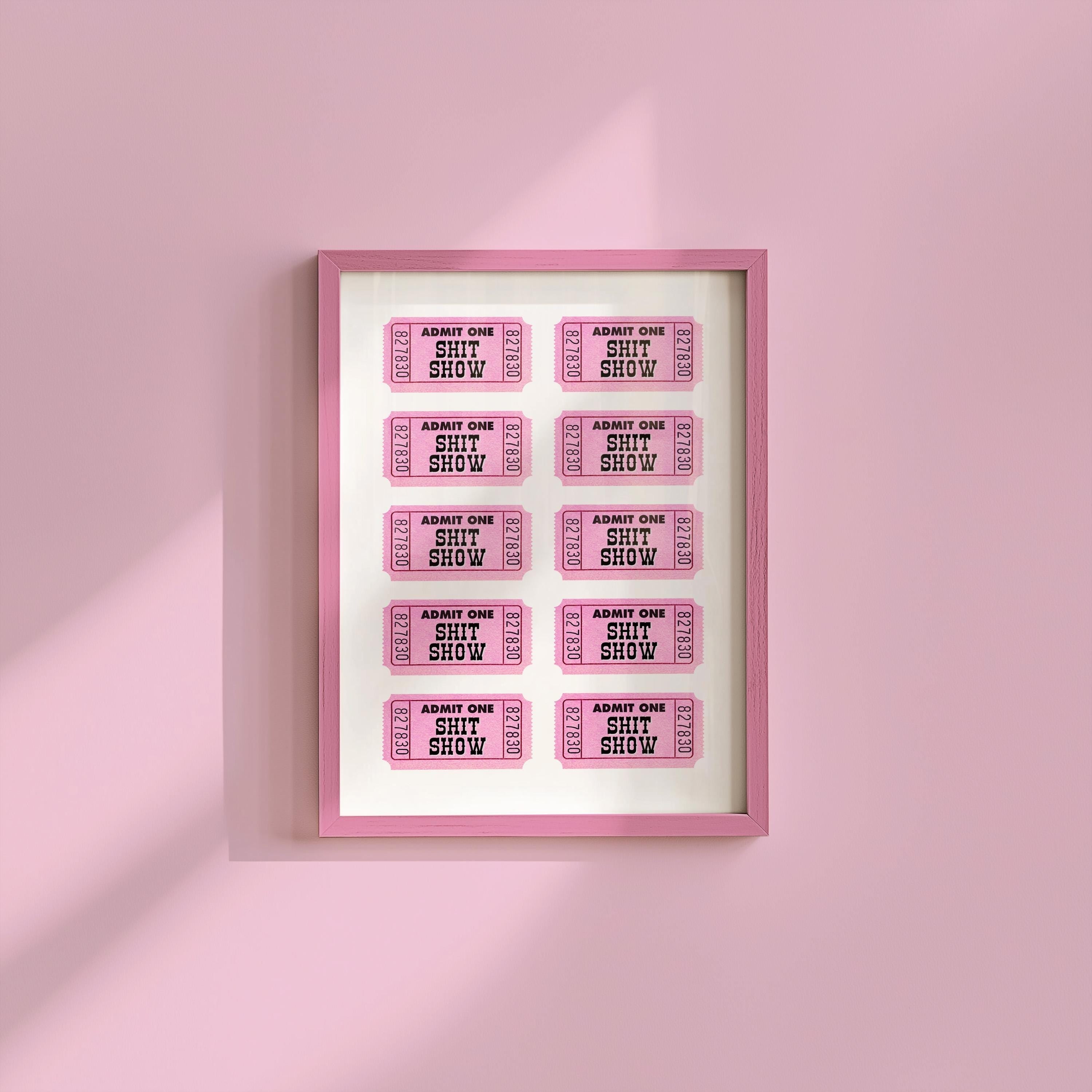 Admit One Shit Show Digital Art Print