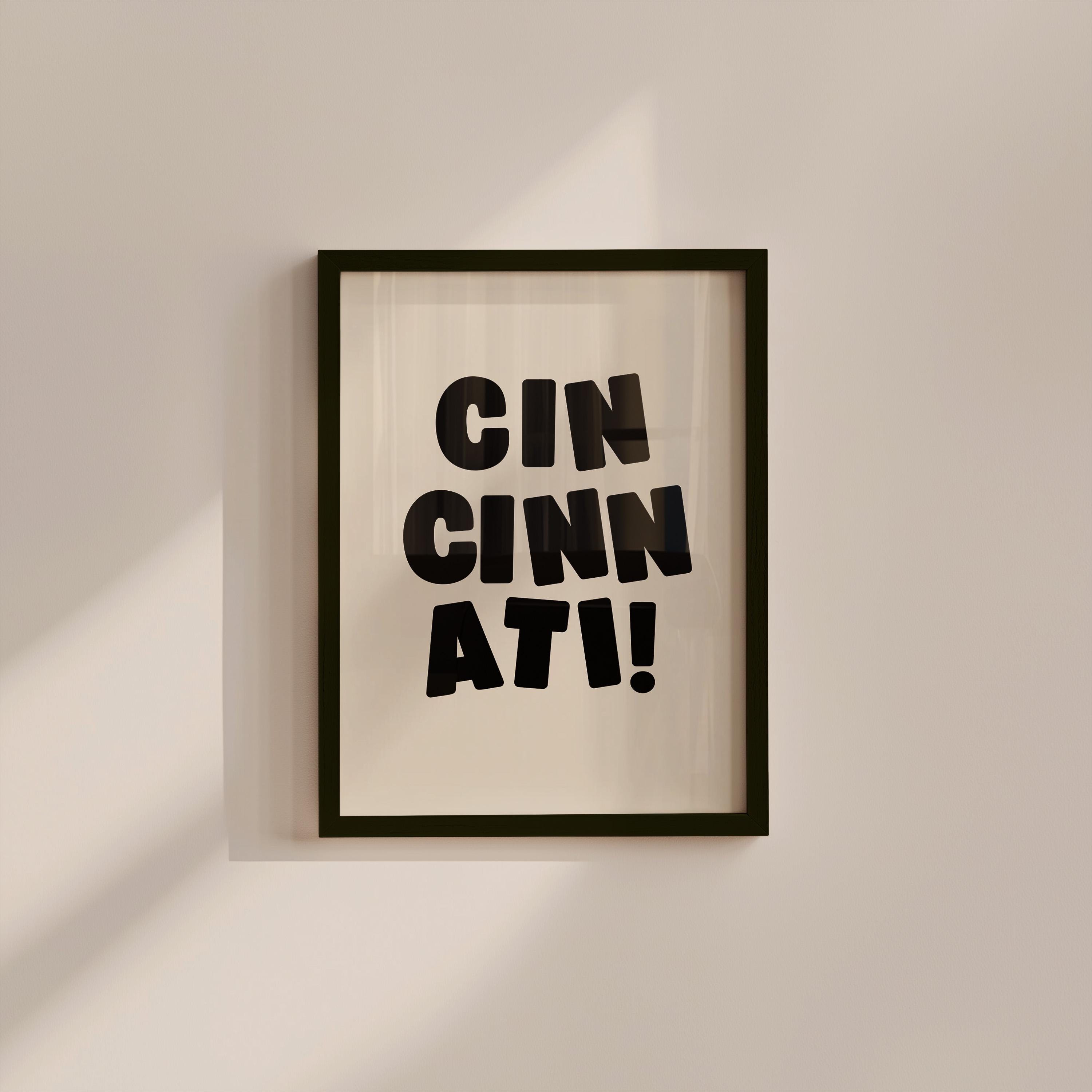 Cincinnati Minimal Digital Art Print