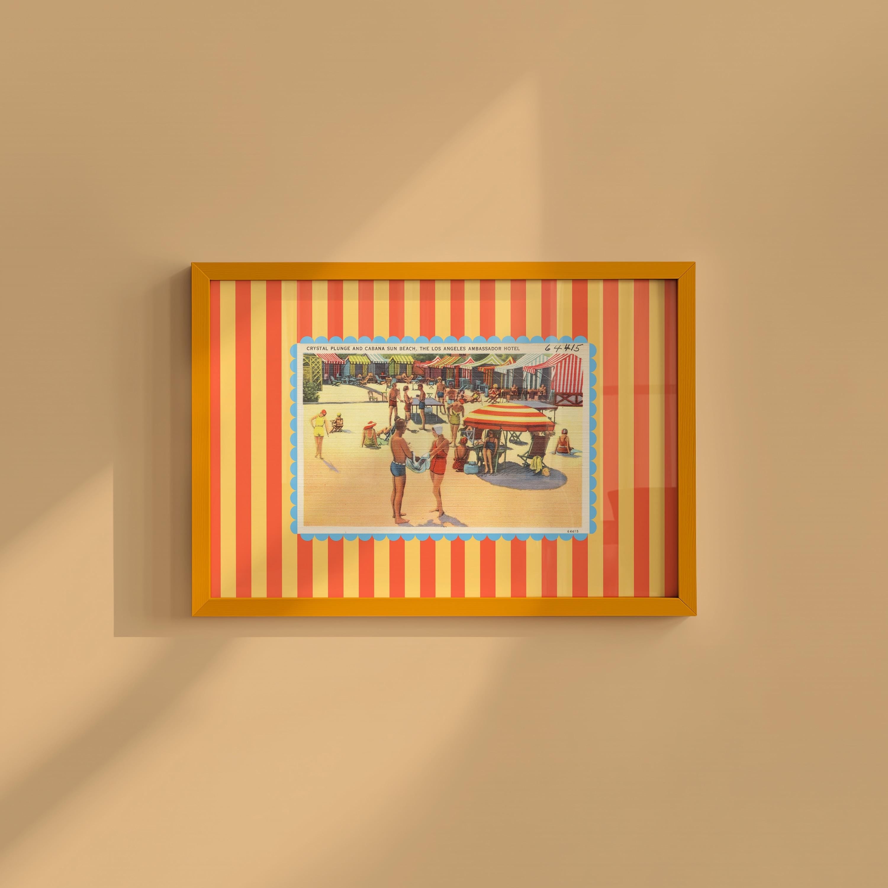 Los Angeles Beach Vintage Digital Art Print