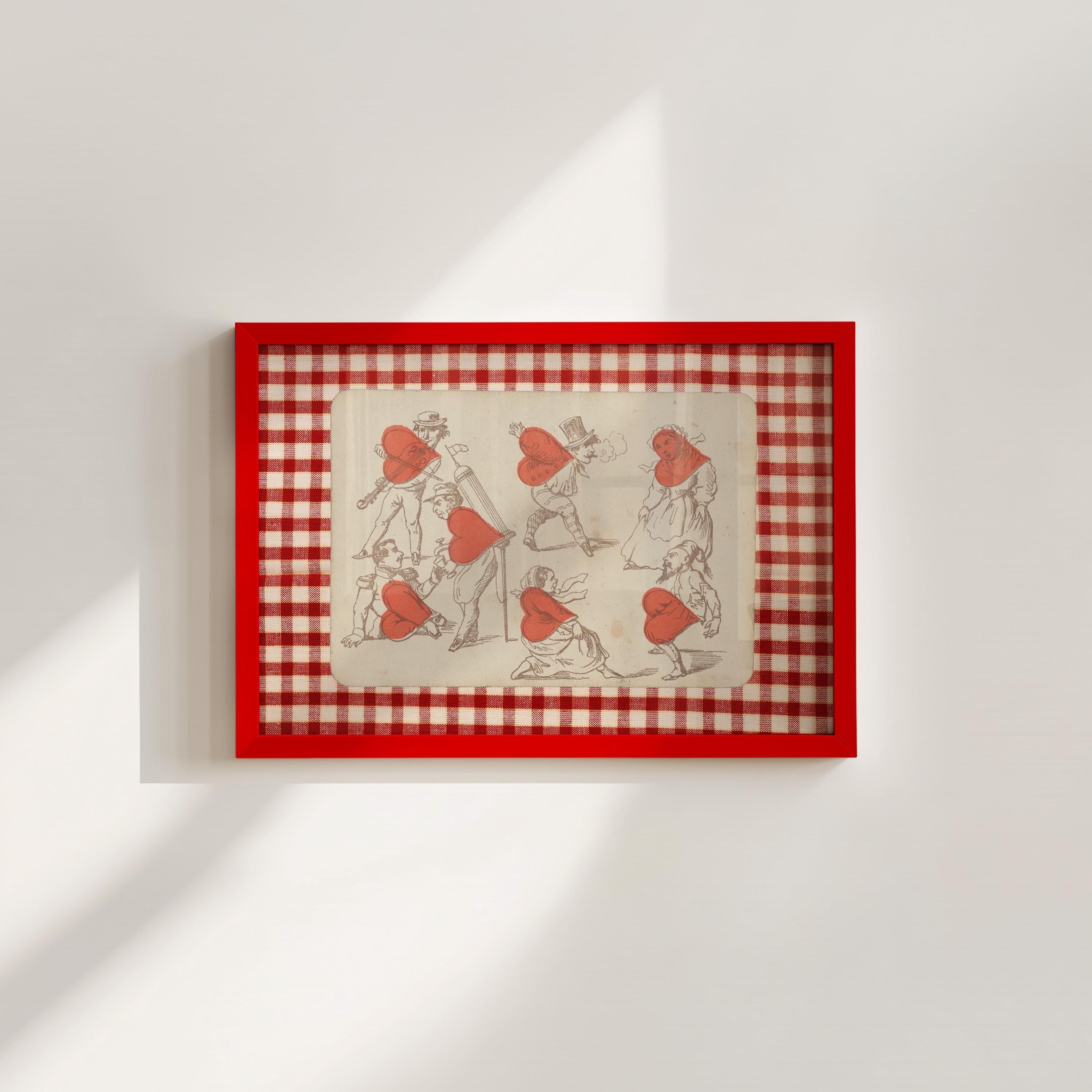 Nine of Hearts Card Digital Art Print