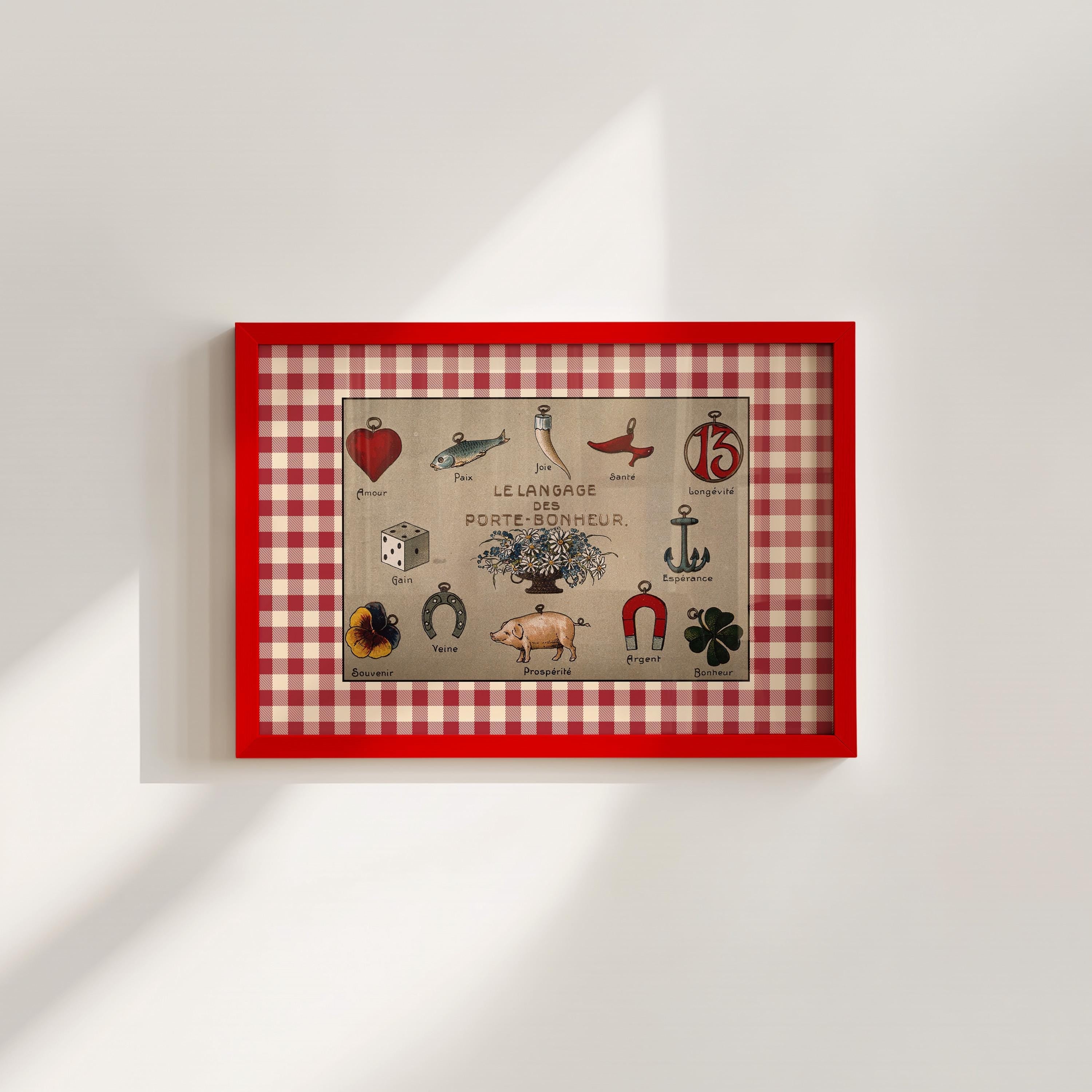 All The Luck French Vintage Digital Art Print