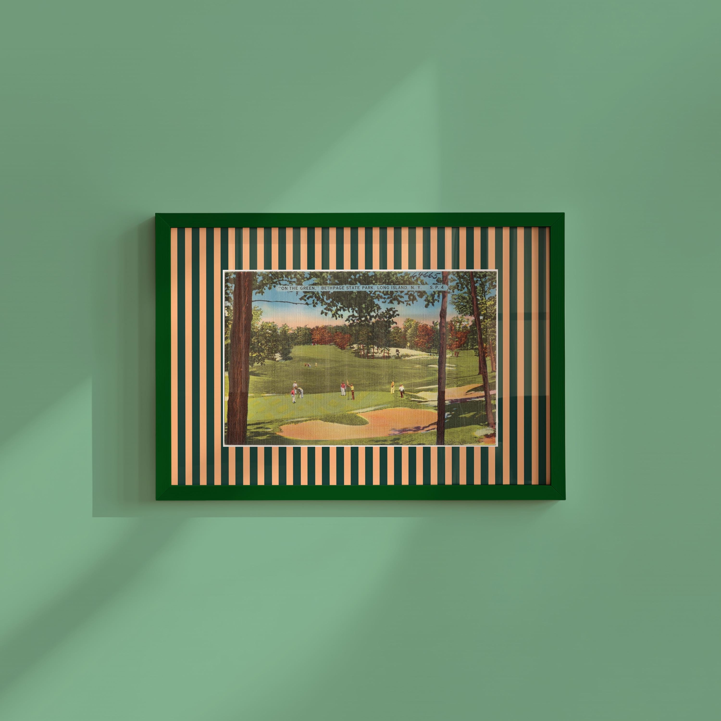 Long Island New York Golf Course Vintage Digital Art Print