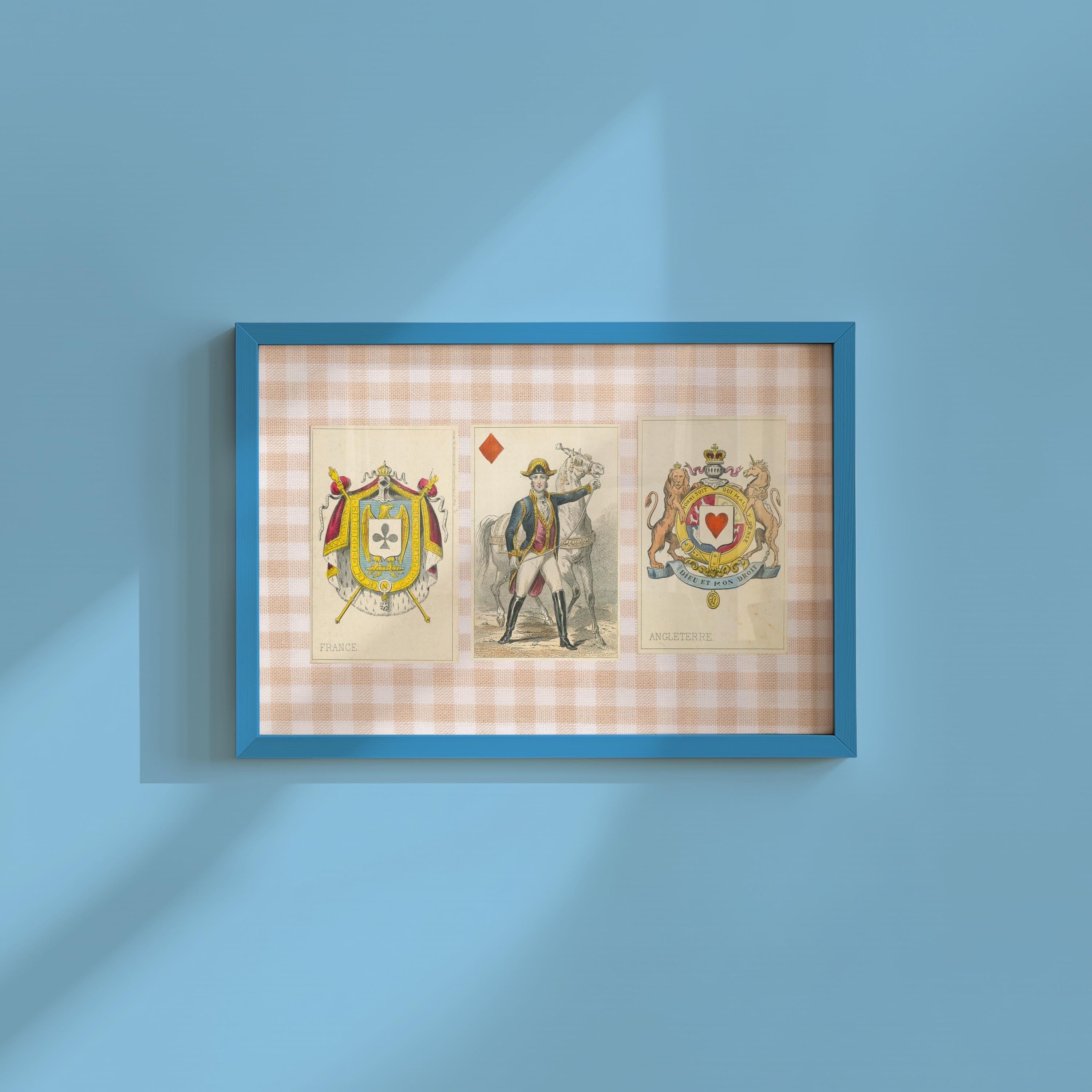 Three Vintage Cards Digital Art Print