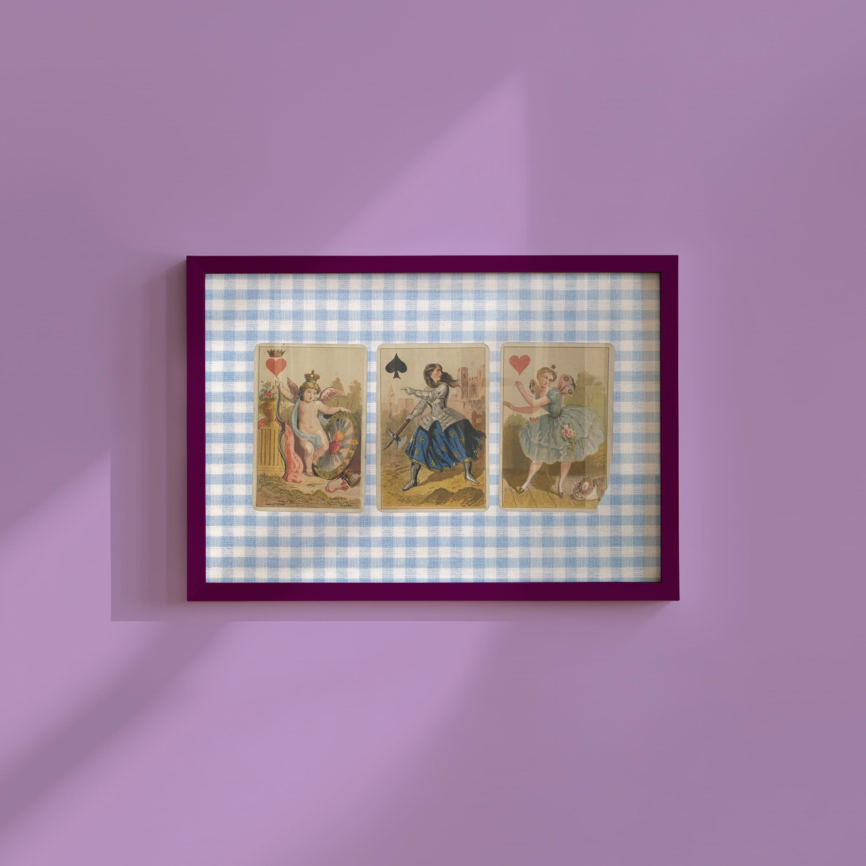 Vintage Cards Queen of Heart Digital Art Print