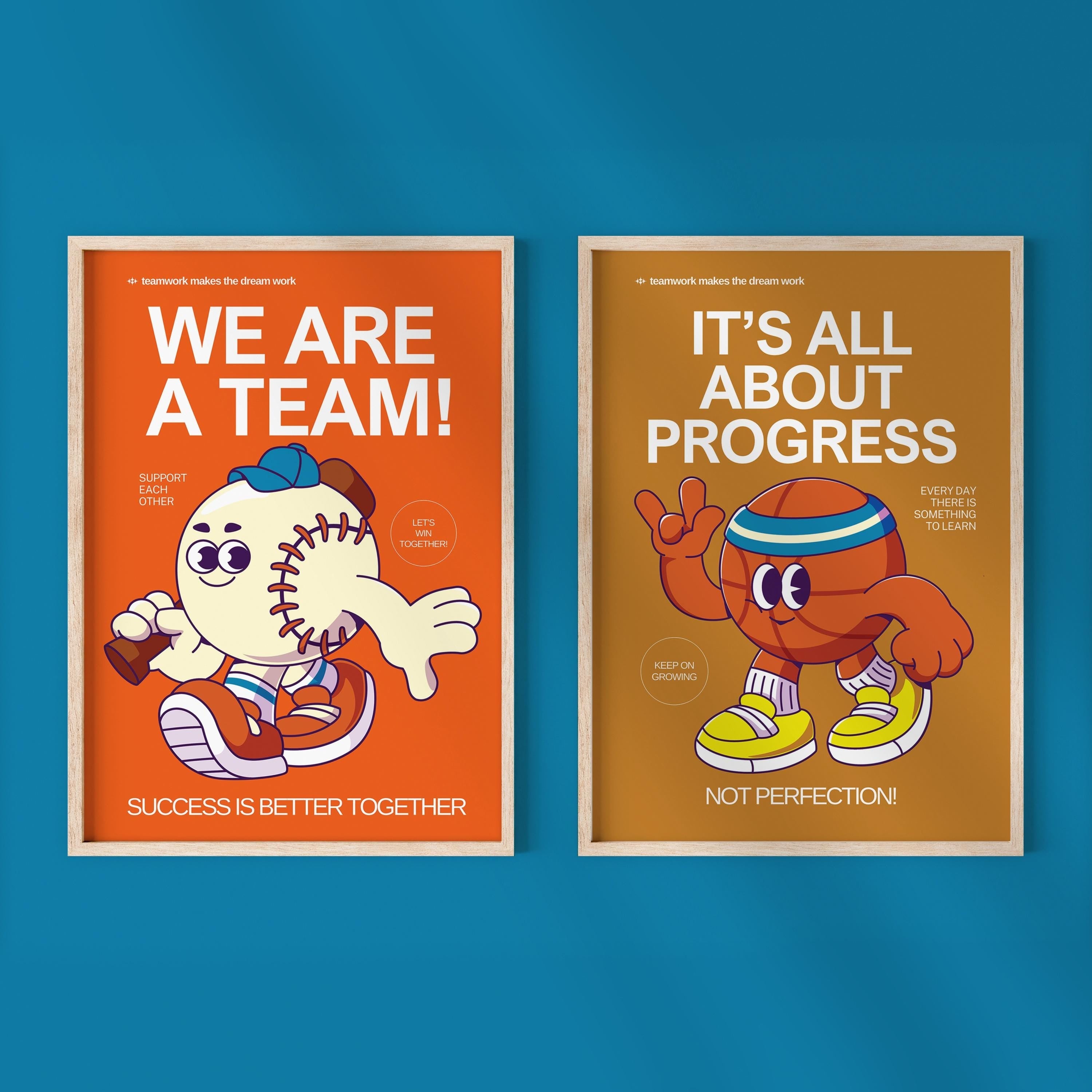 Gallery Wall Set of 2 Kids and Classroom Digital Art Prints