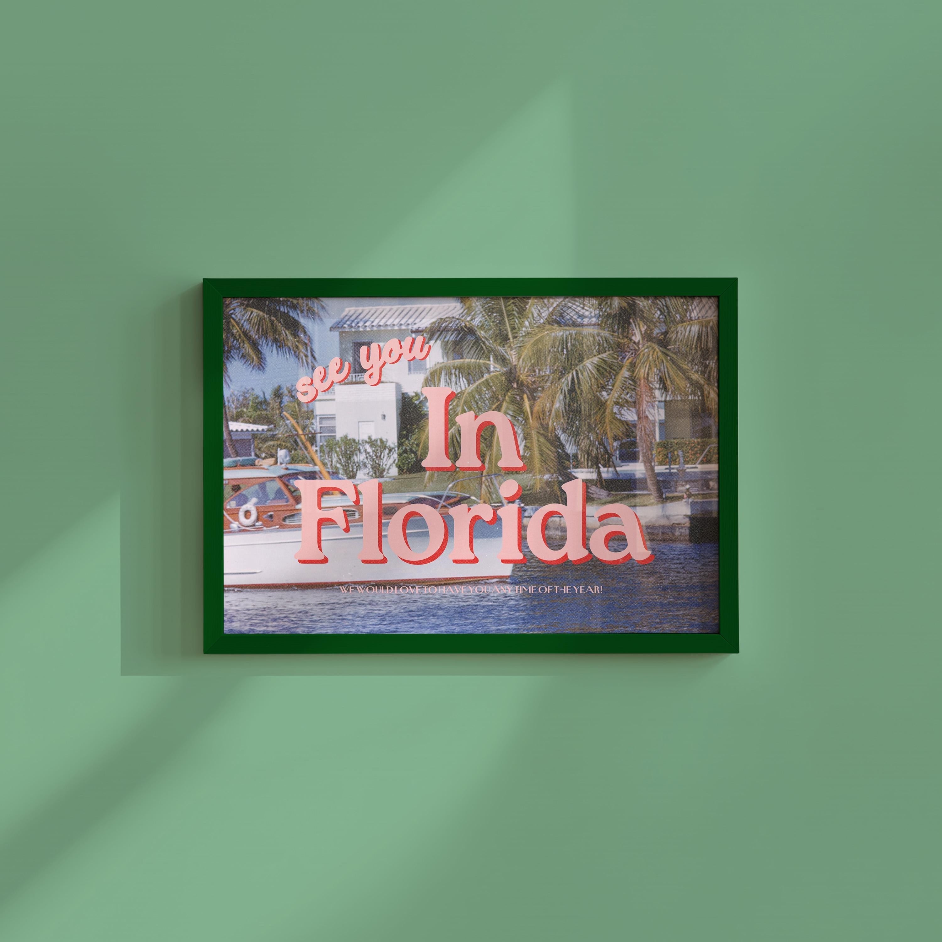 See You In Florida Retro Photograph Digital Art Print