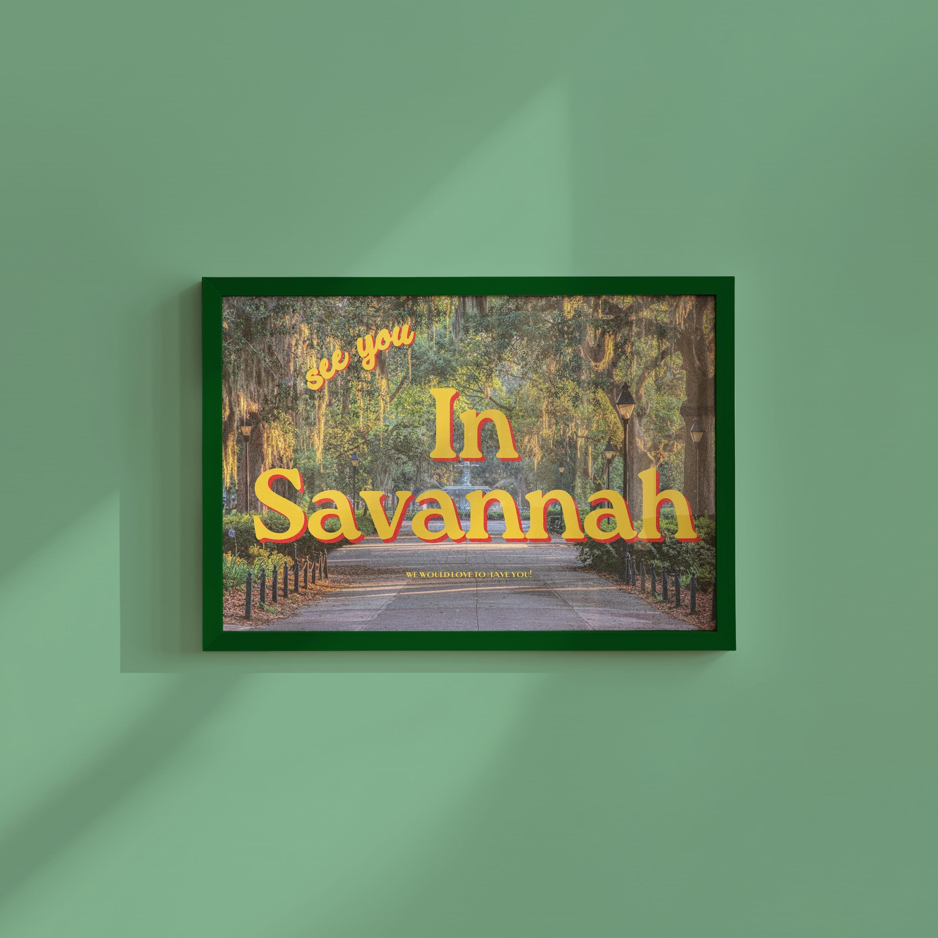 See you in Savannah Retro Photograph Horizontal Digital Art Print