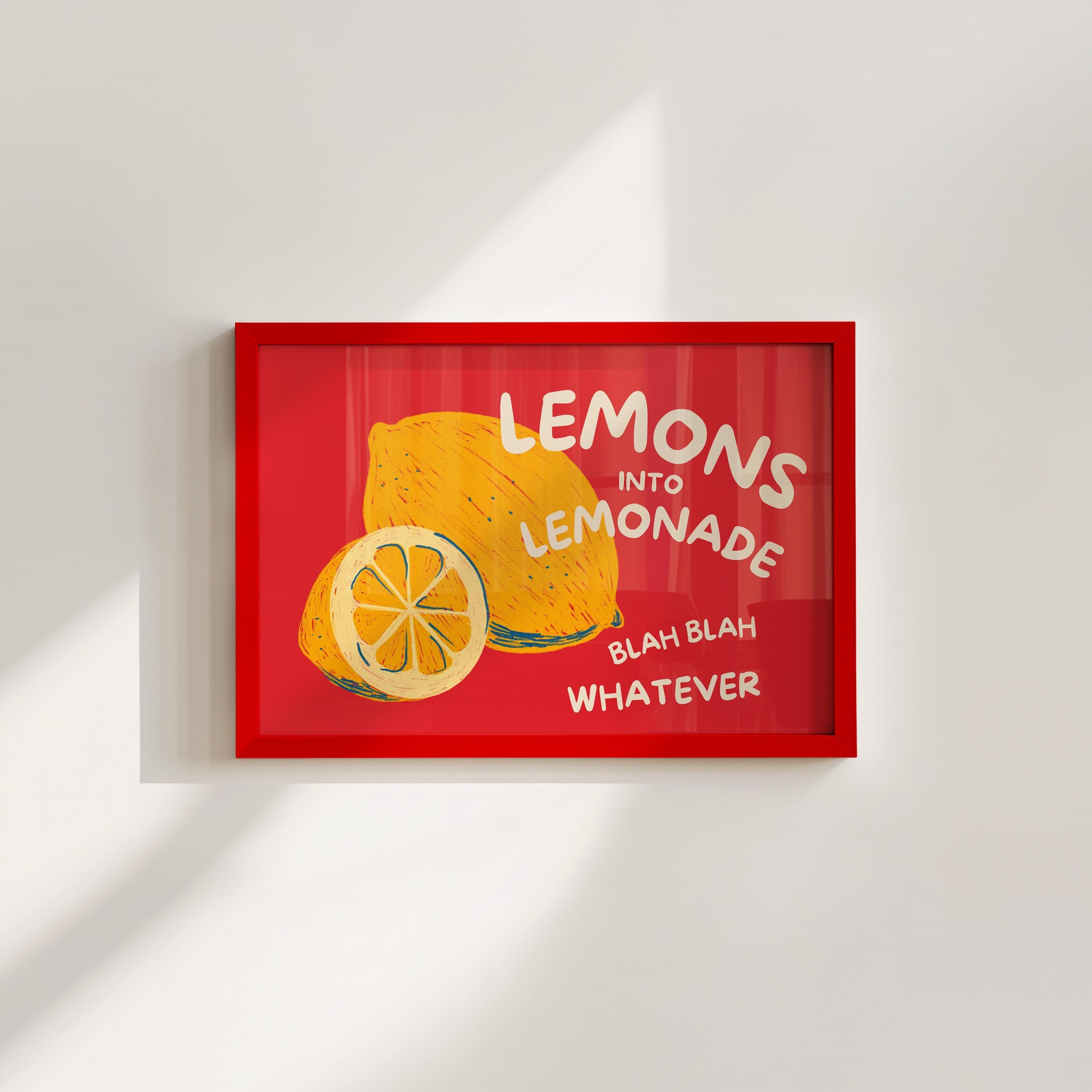 Lemons Into Lemonade Digital Art Print