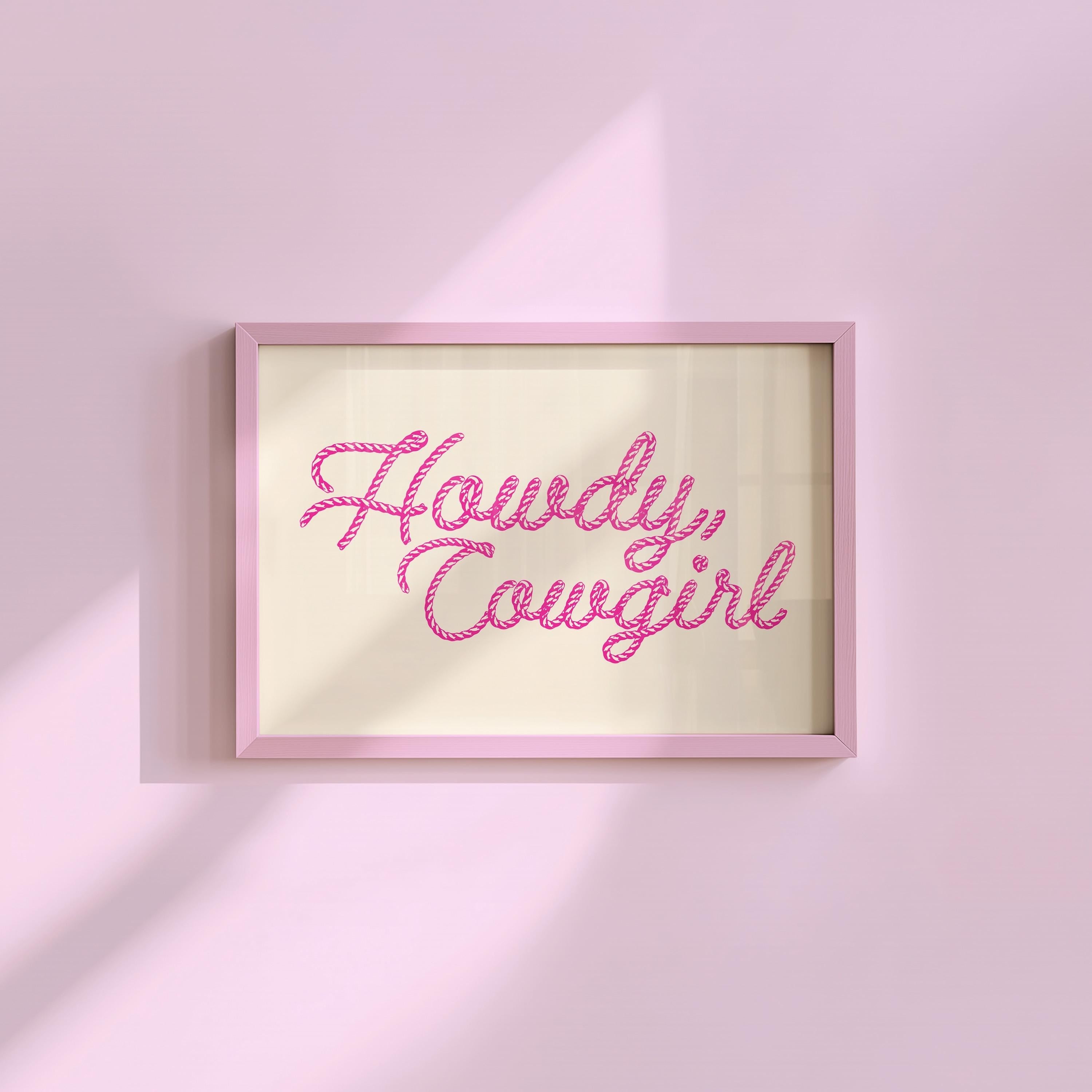 Howdy Cowgirl Digital Art Print