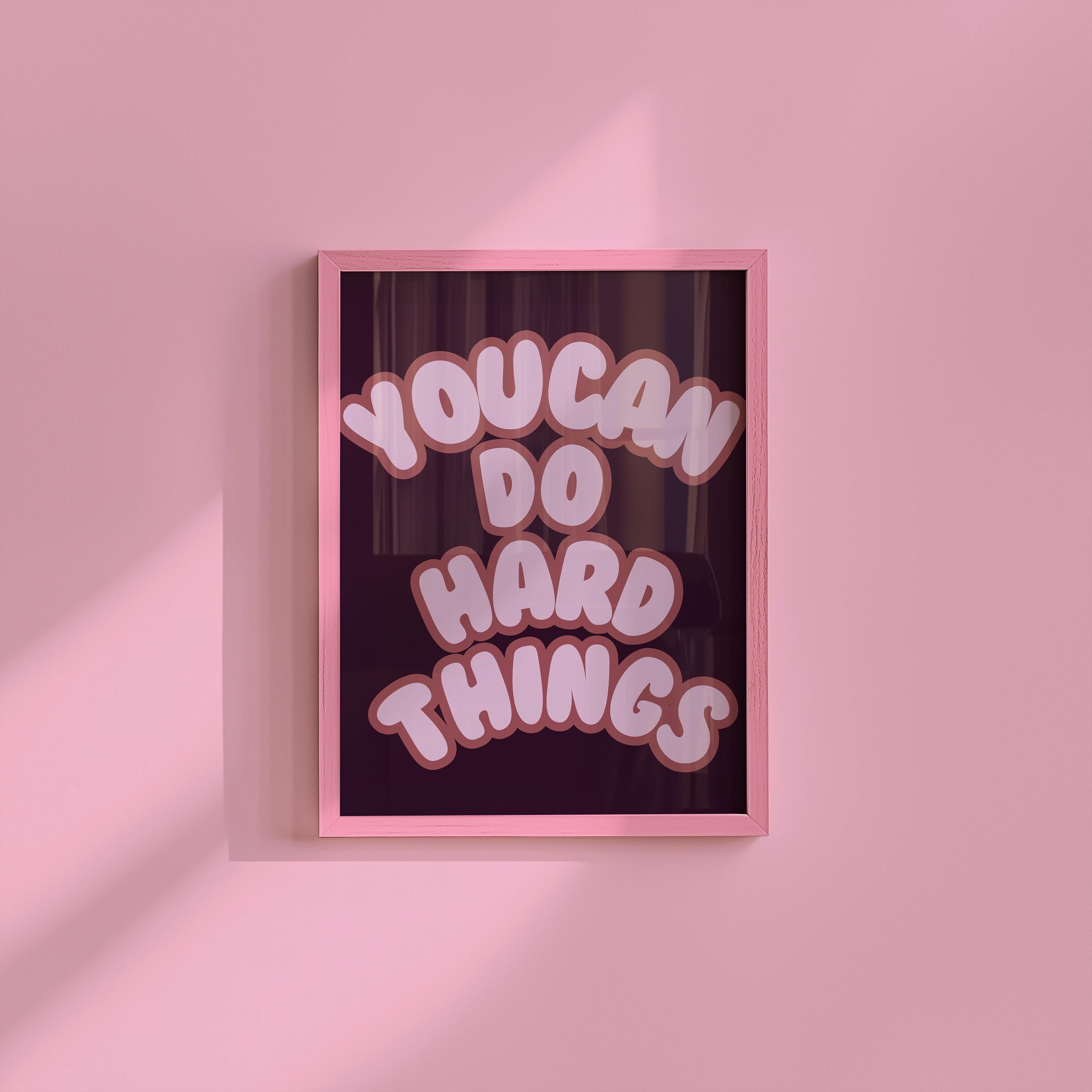 You Can Do Hard Things Purple Digital Art Print