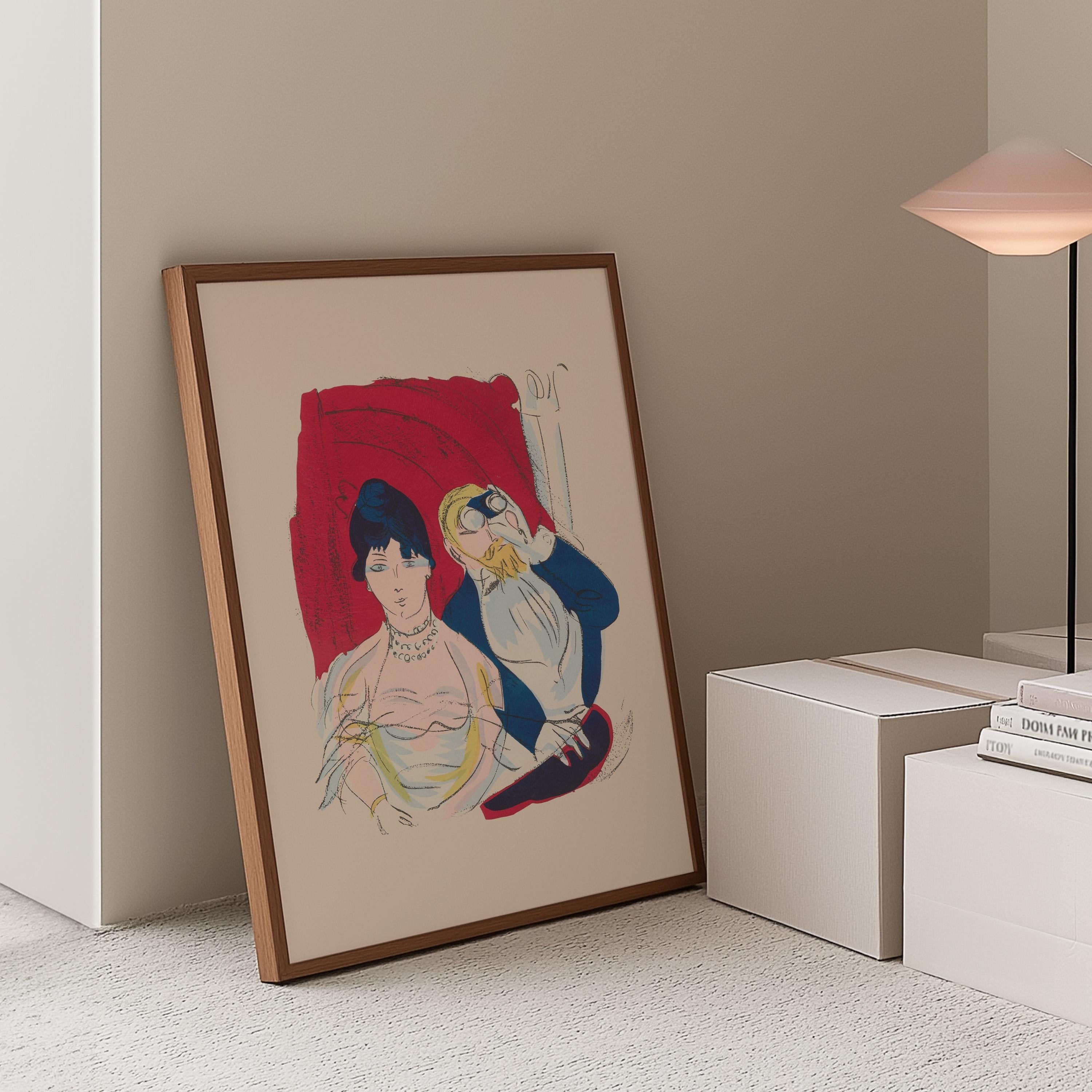 The Balcony Vintage Digital Art Print