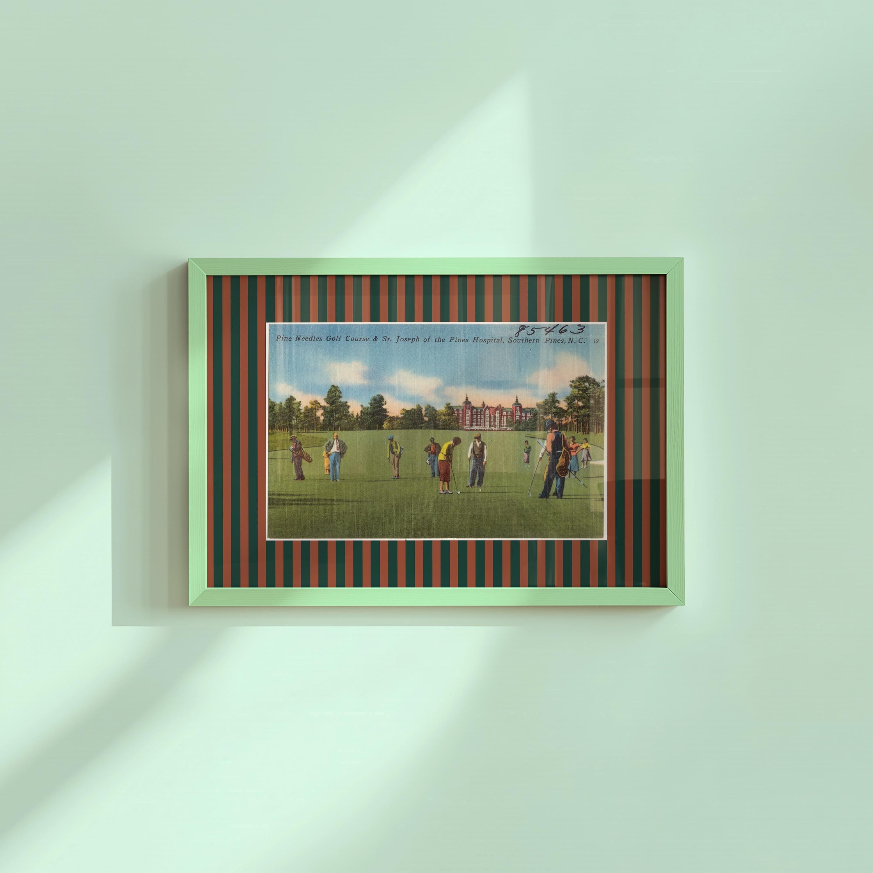 South Carolina Golf Course Vintage Digital Art Print