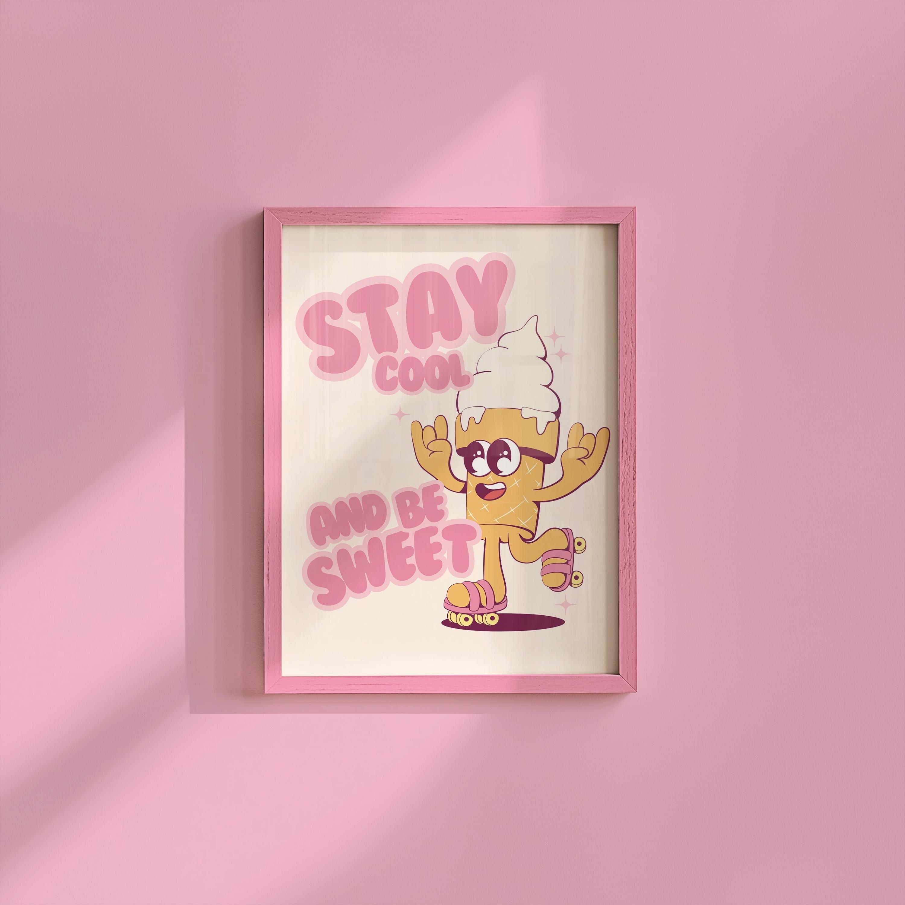 Stay Cool Ice Cream Digital Art Print