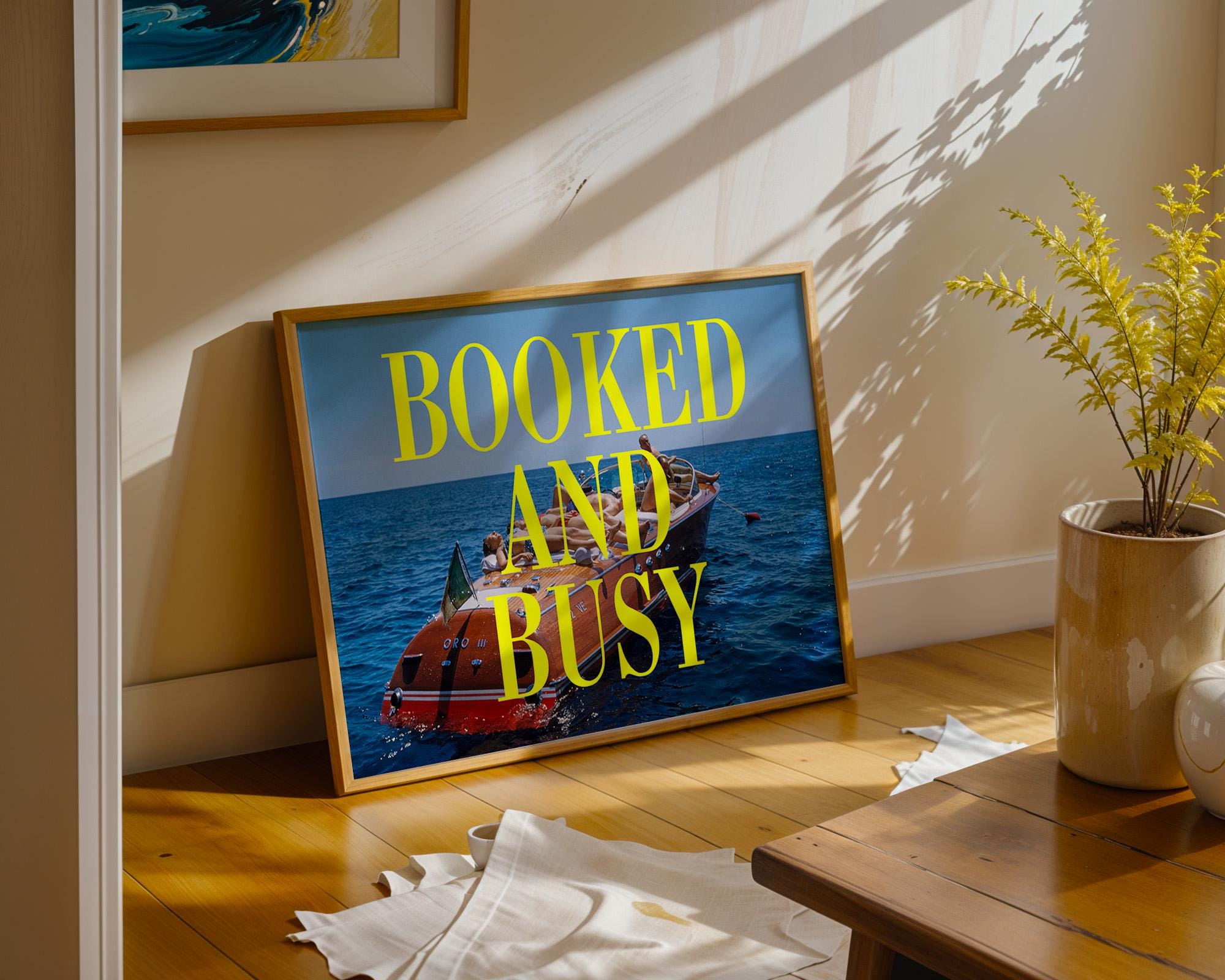 Booked and Busy Capri Digital Art Print