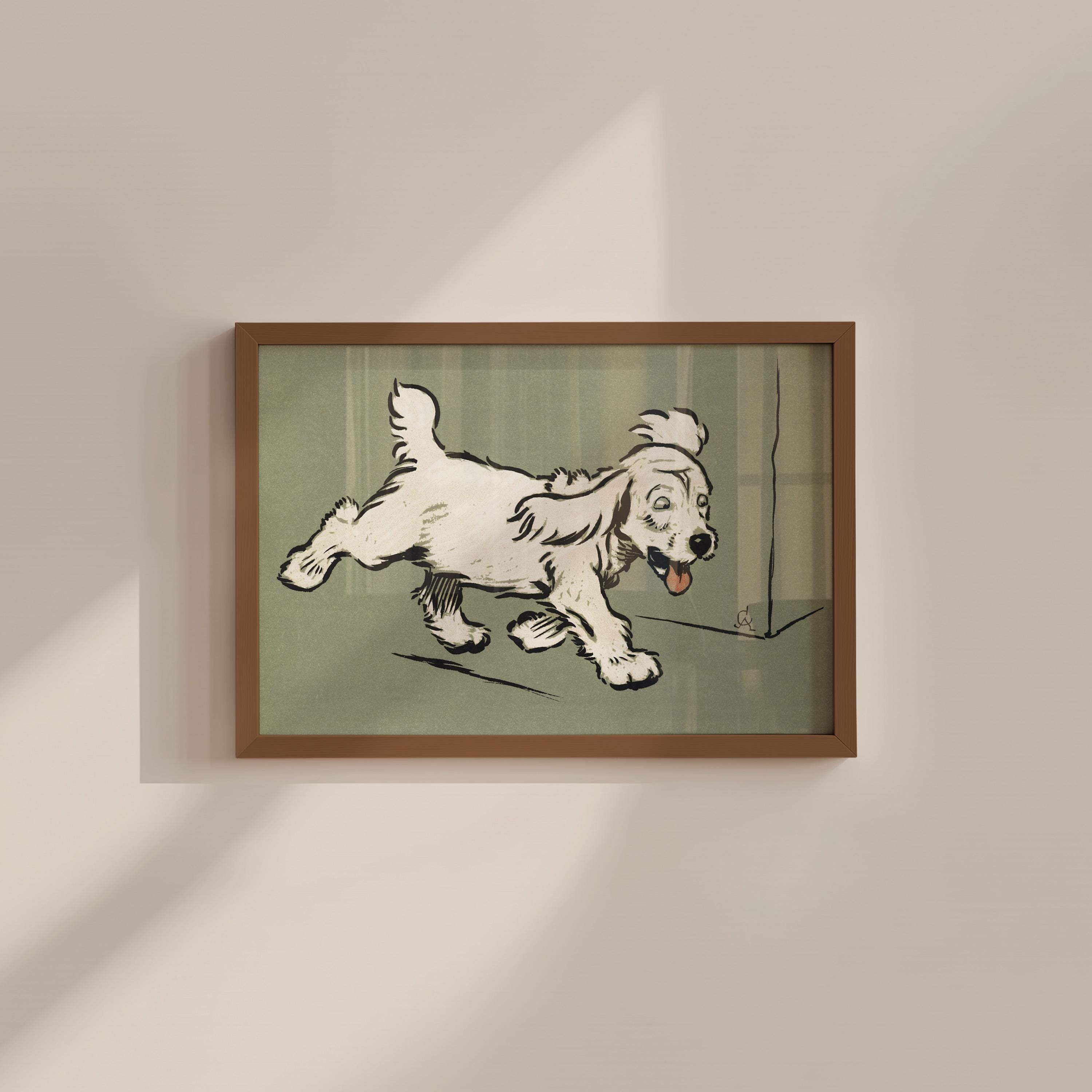 Vintage Dog Digital Art Print