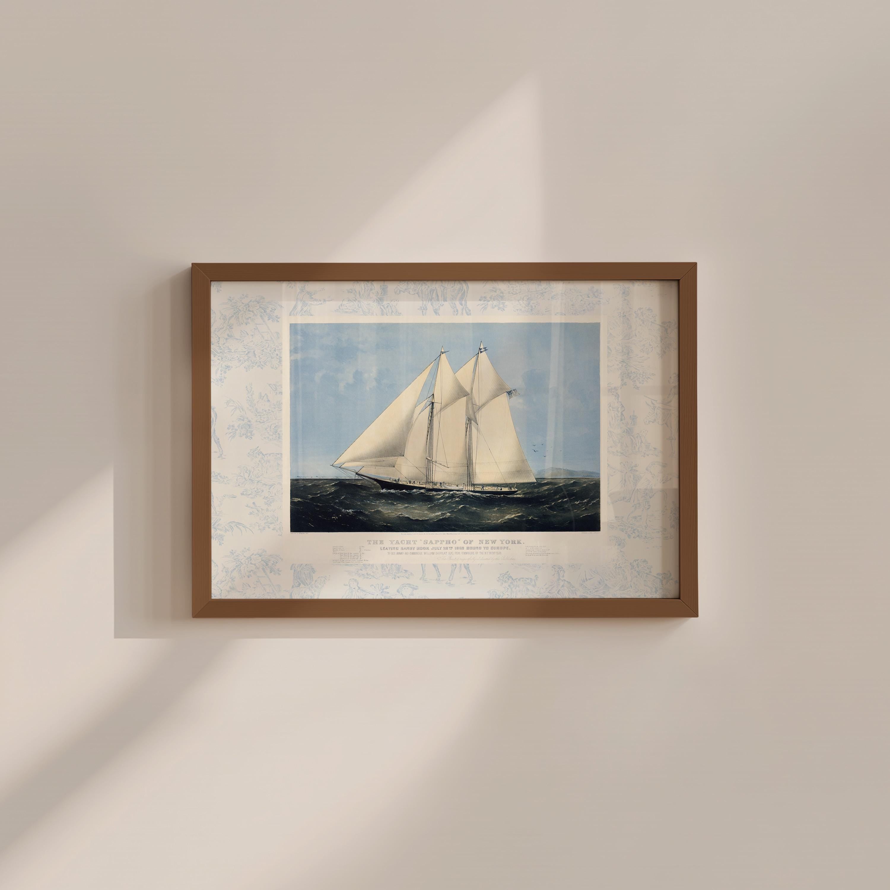 Vintage Ship Nautical Digital Art Print