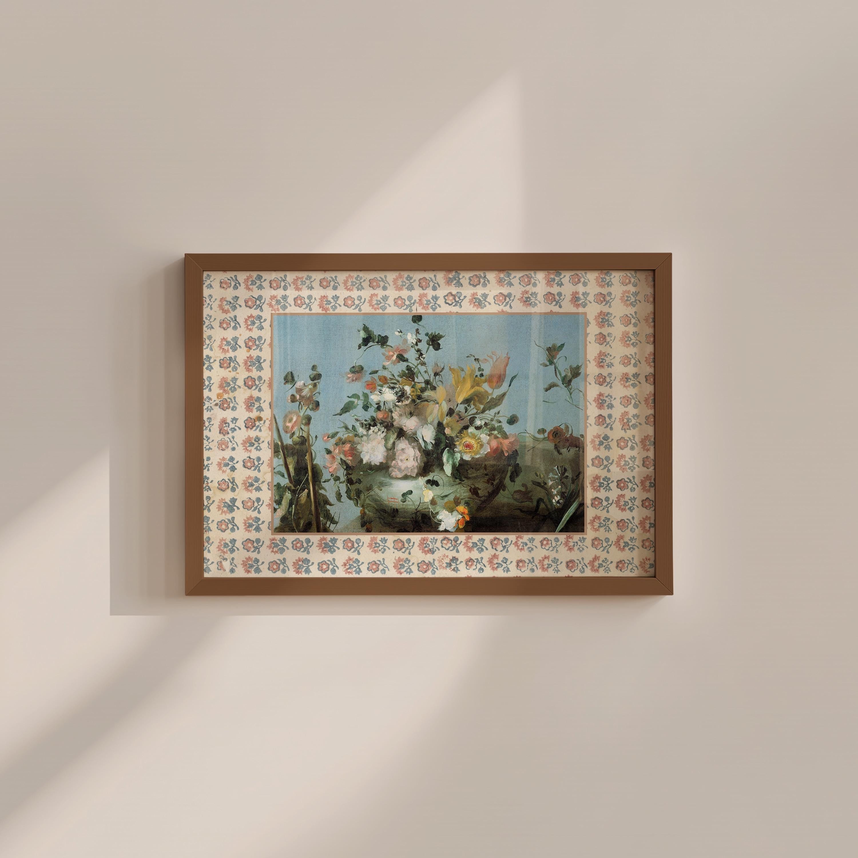Vintage Floral Digital Art Print