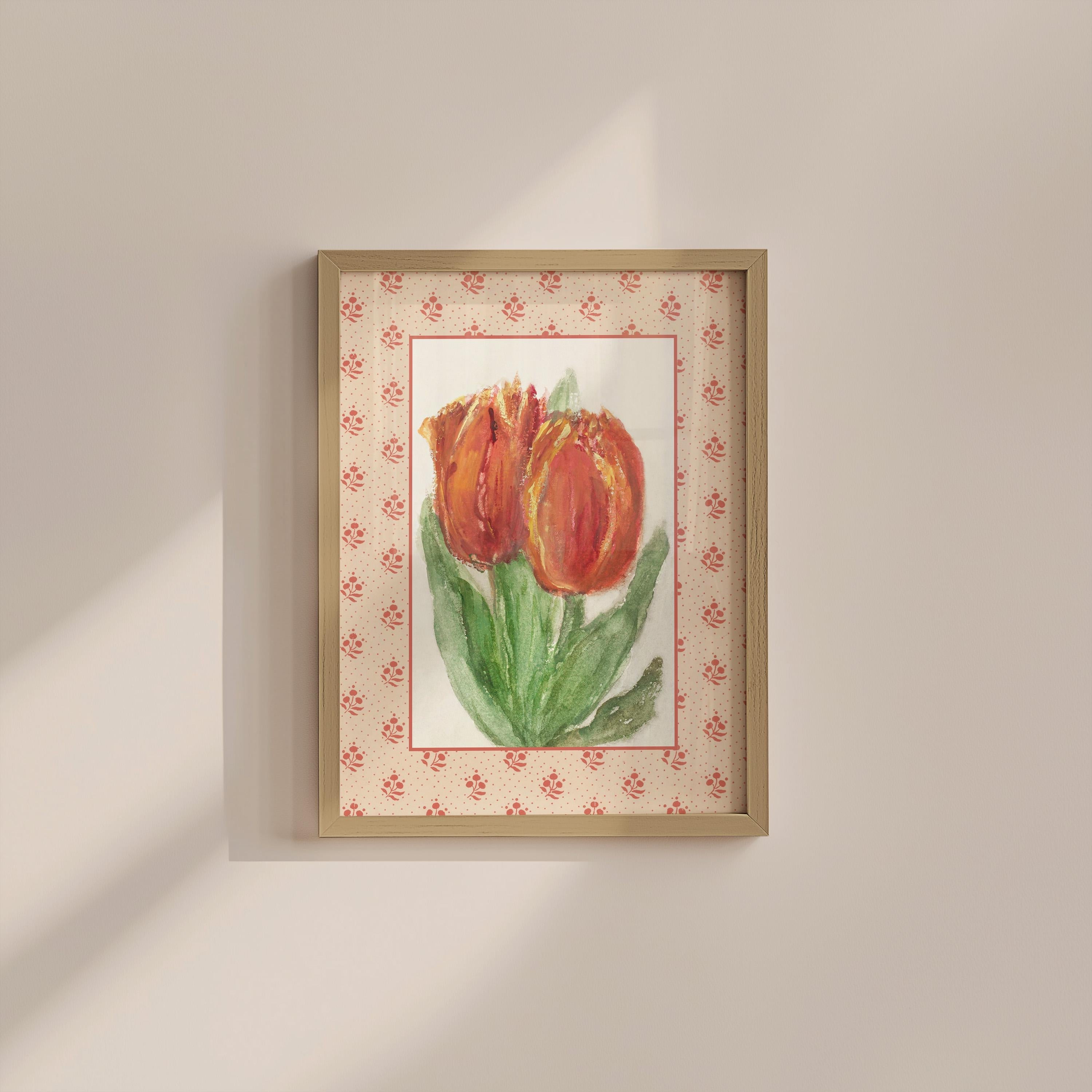 Red Tulips Digital Art Print