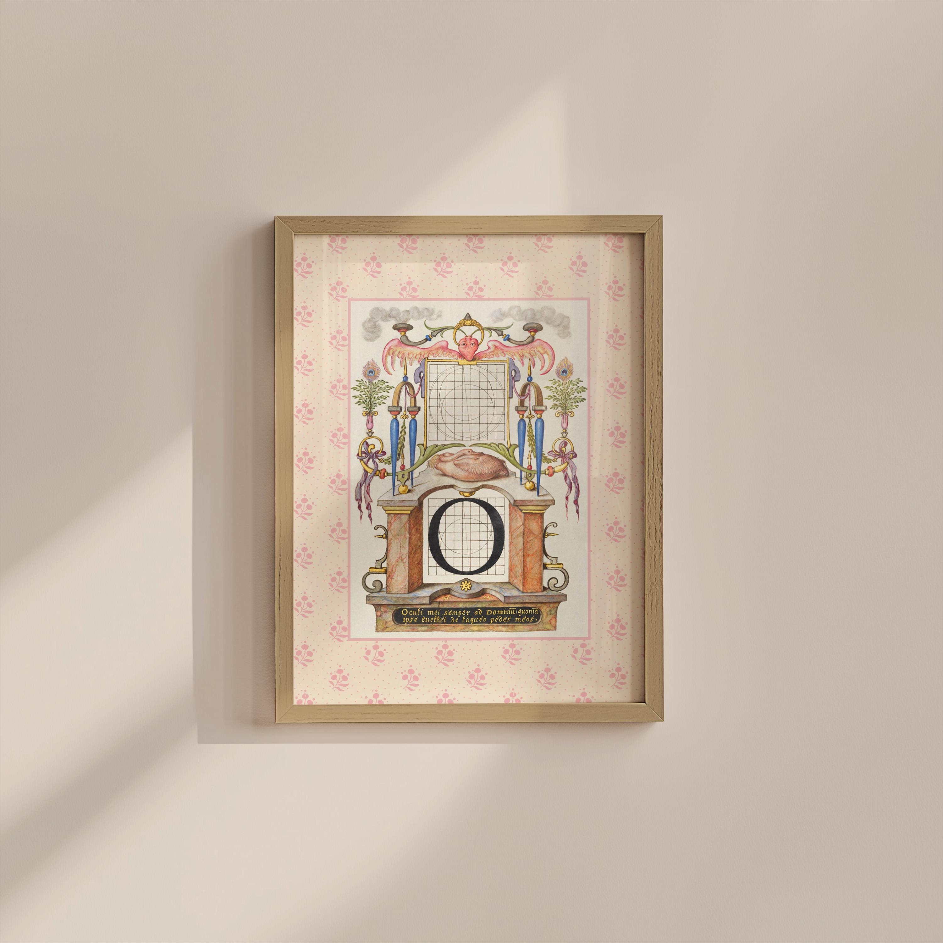 Vintage Letter O Digital Art Print