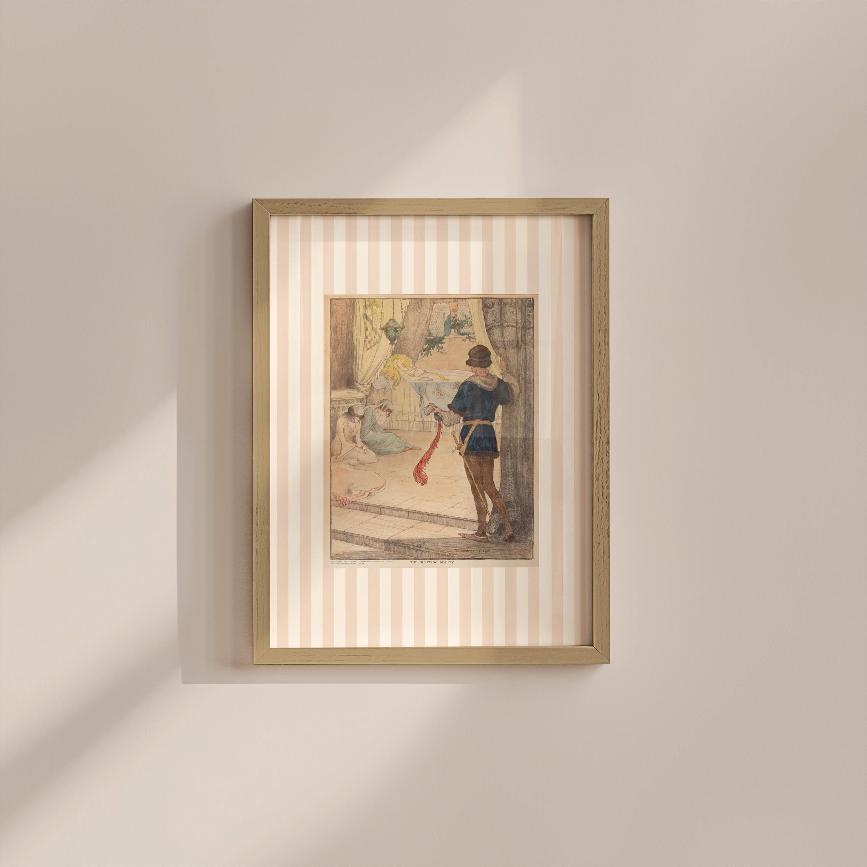 Cinderella Fairytale Vintage Digital Art Print