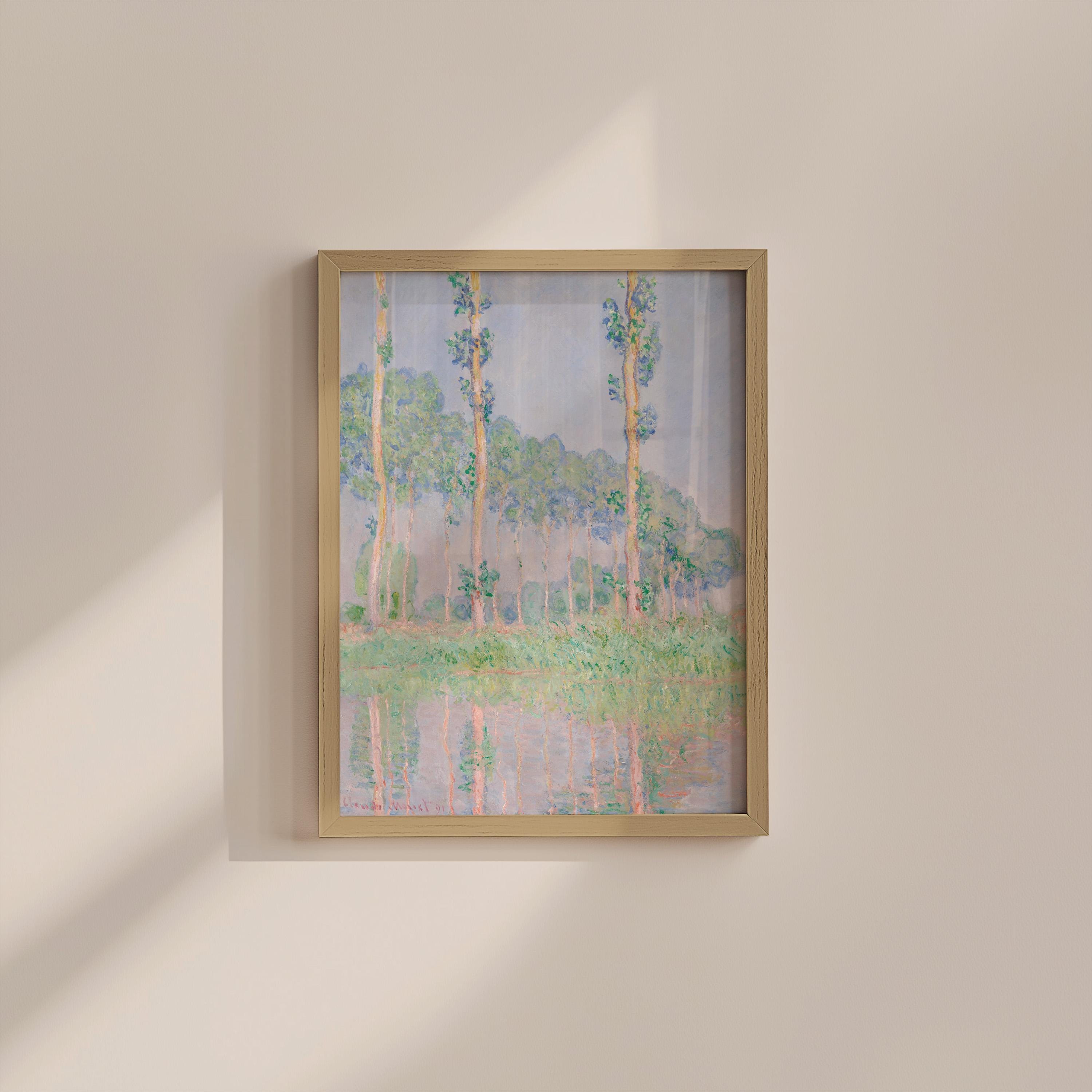 Poplars Vintage Digital Art Print
