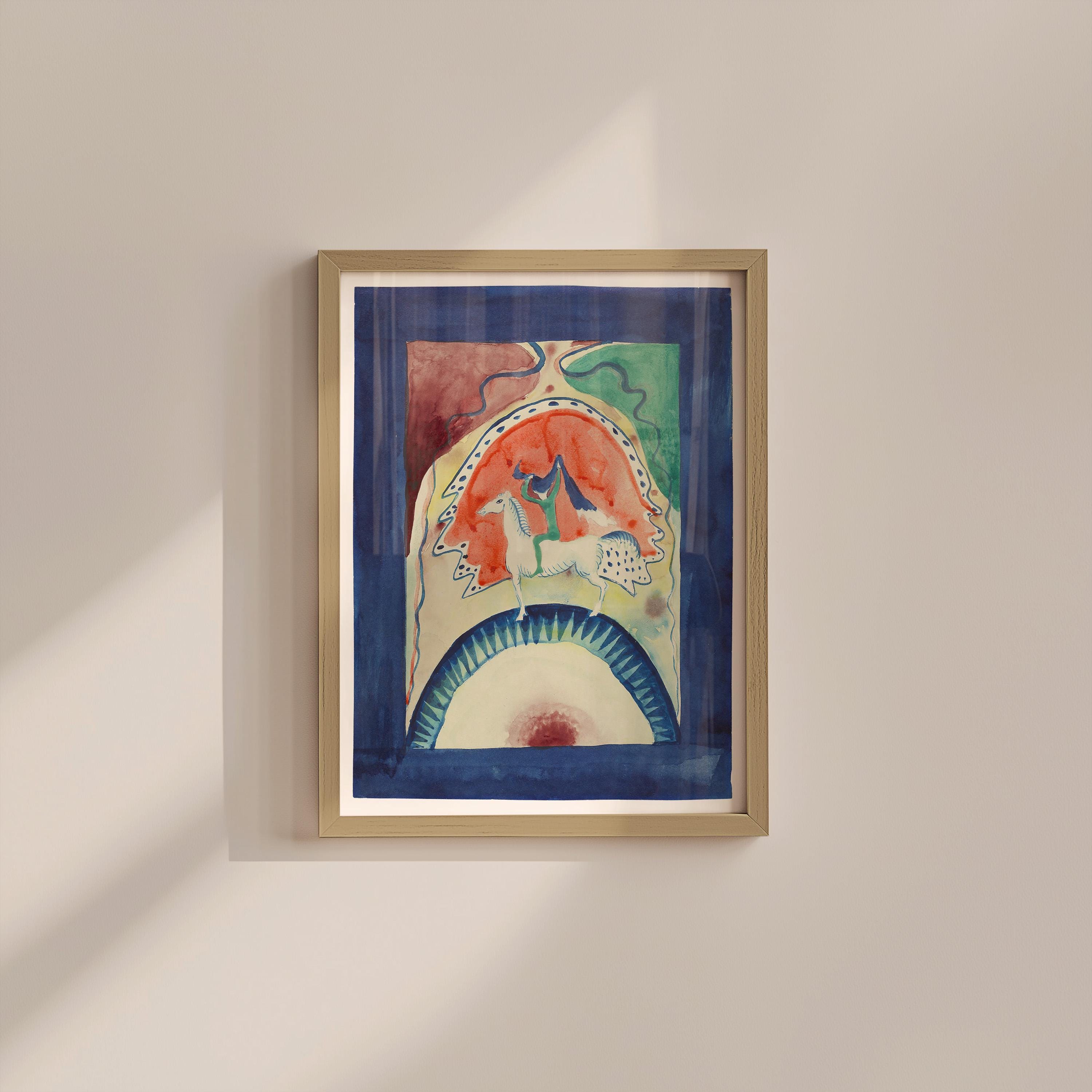 Kandinksy Blue Vintage Digital Art Print
