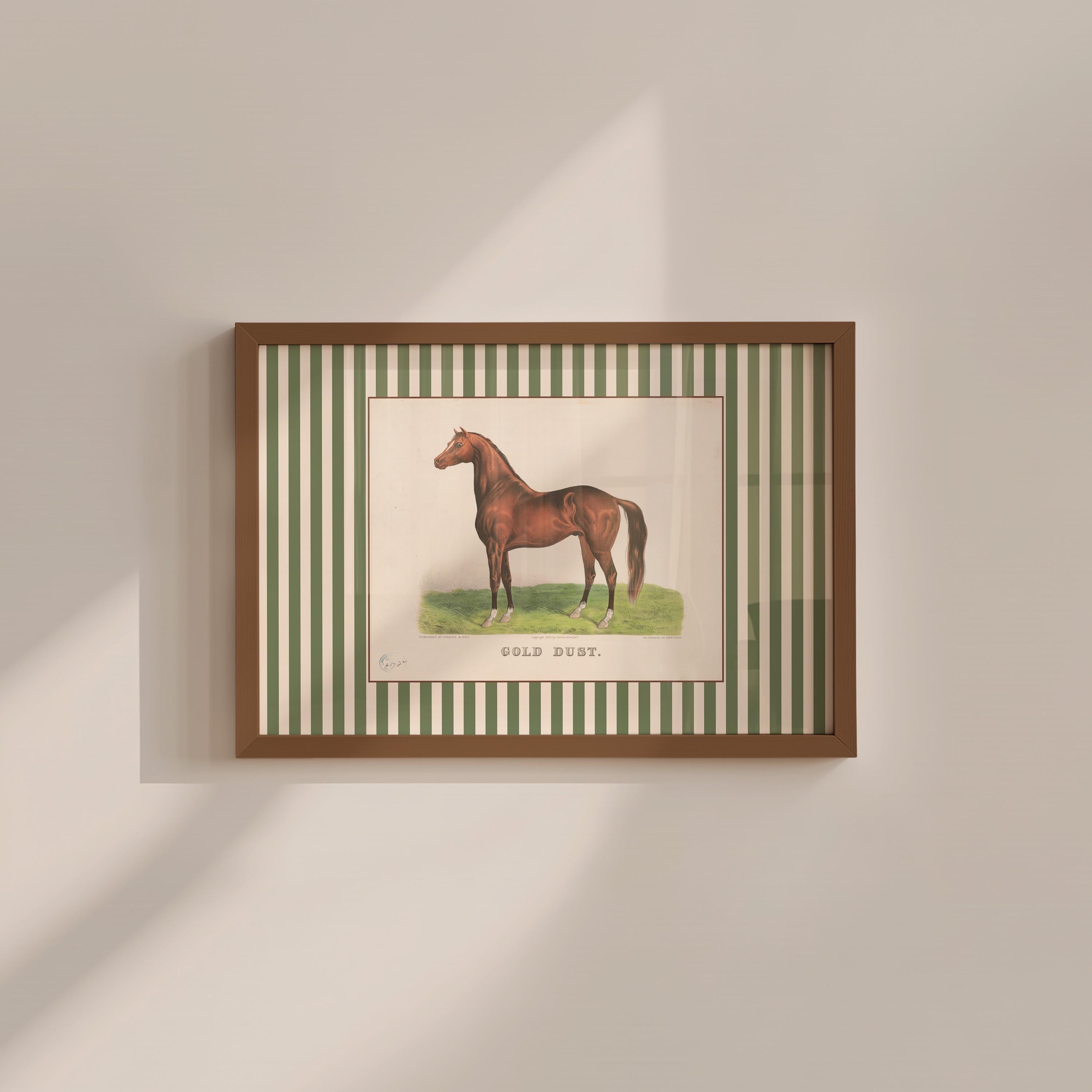 Vintage Horse Painting Digital Art Print