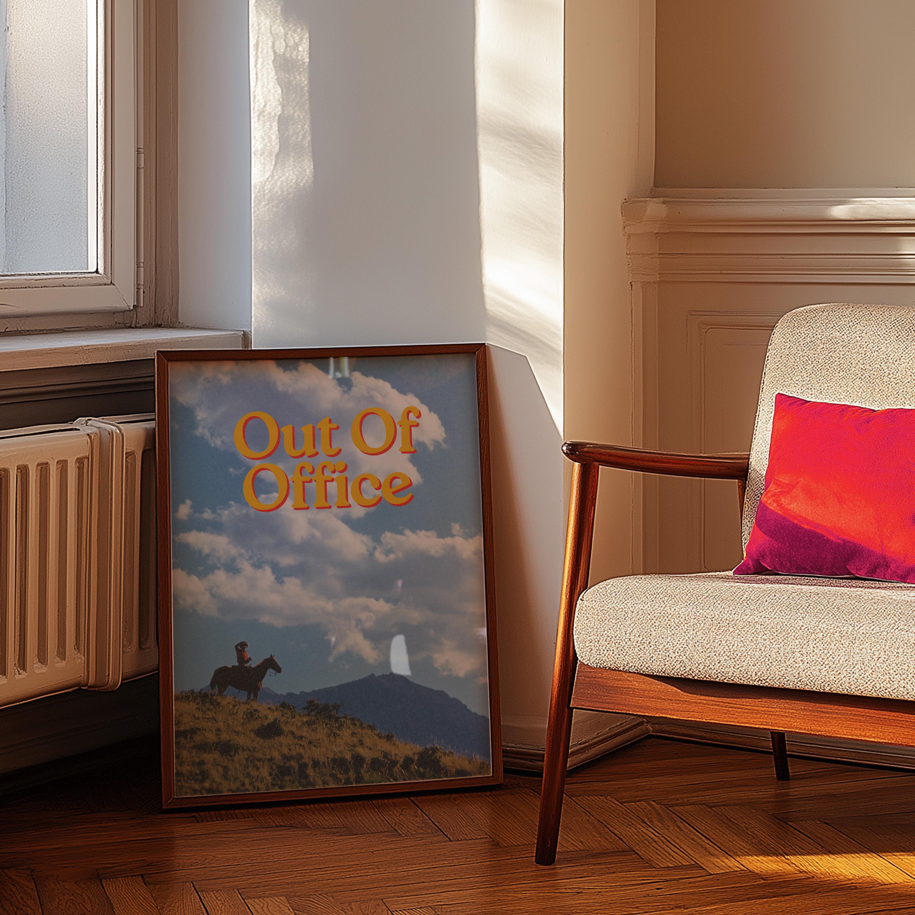 Out of Office Cowboy Digital Art Print
