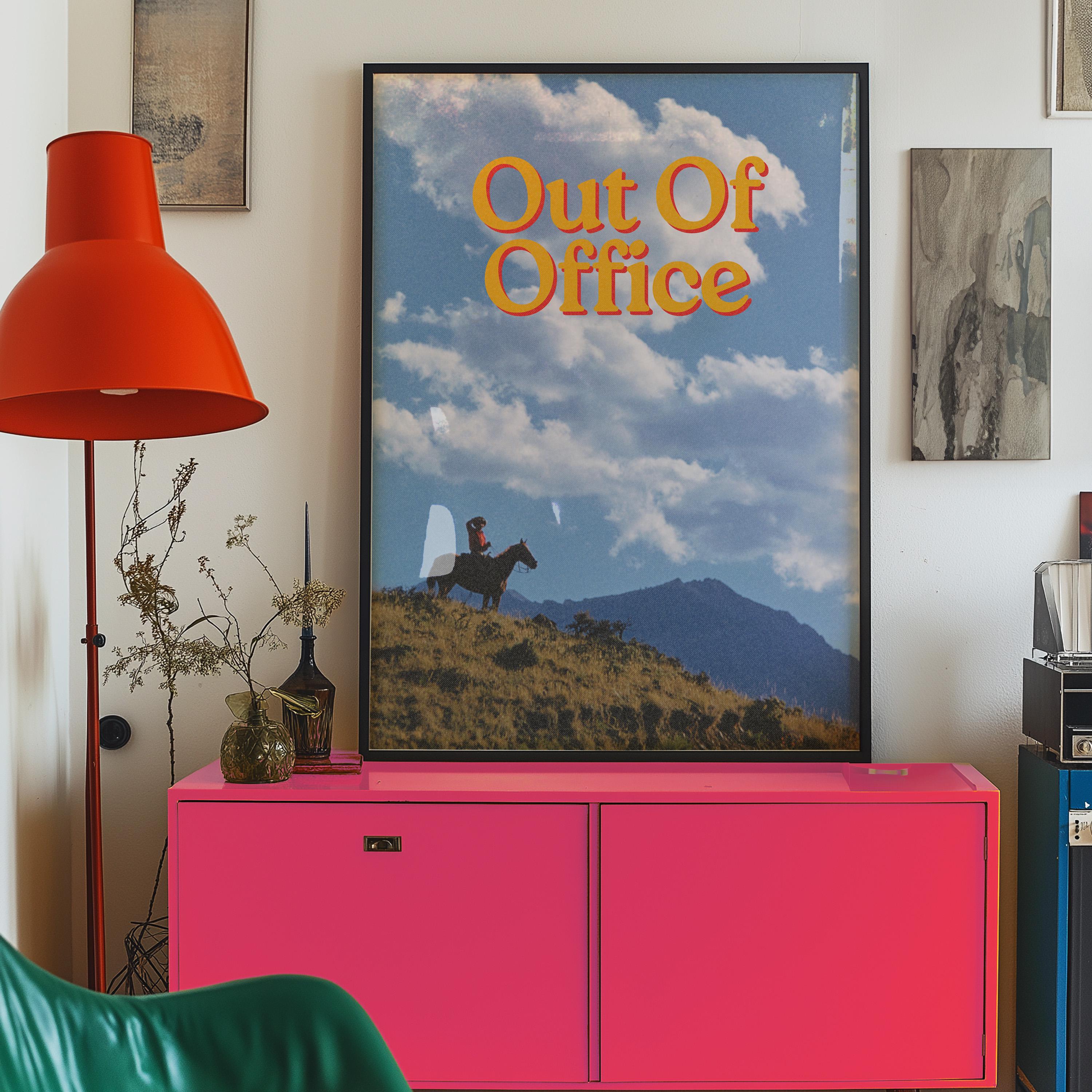 Out of Office Cowboy Digital Art Print