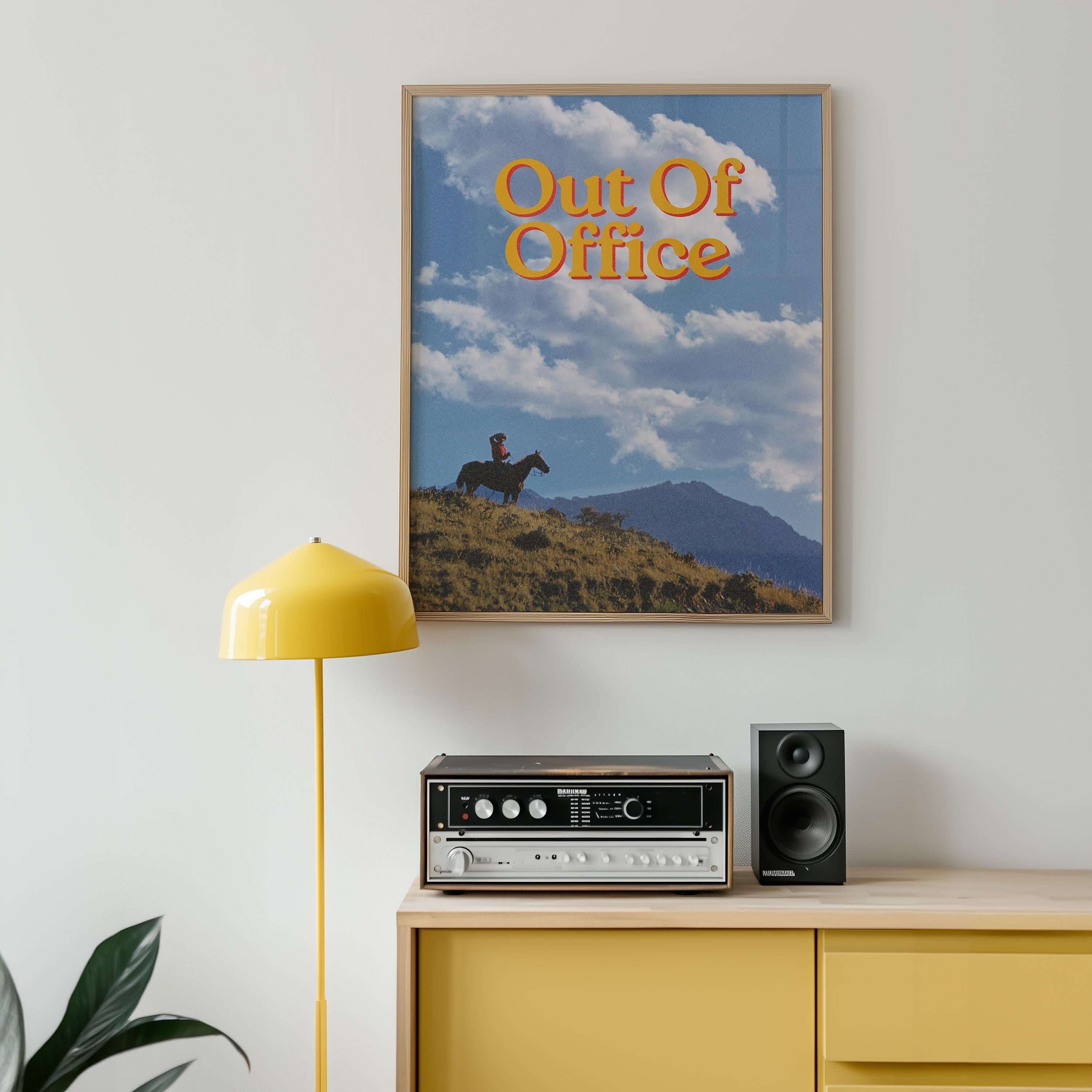 Out of Office Cowboy Digital Art Print