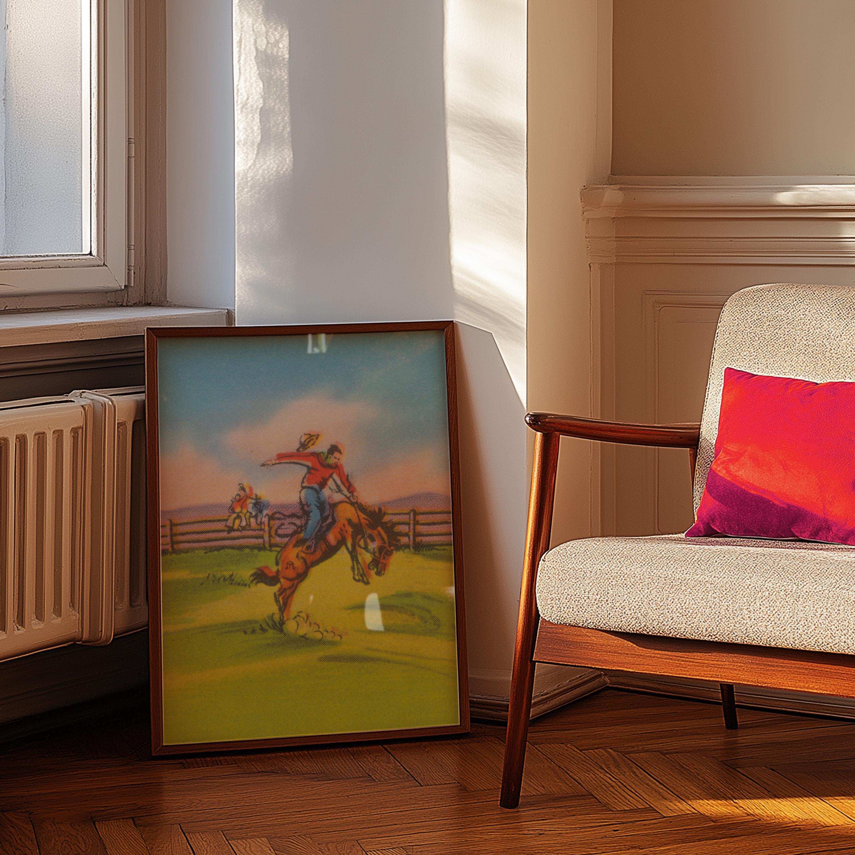 Cowboy Baby Comic Digital Art Print