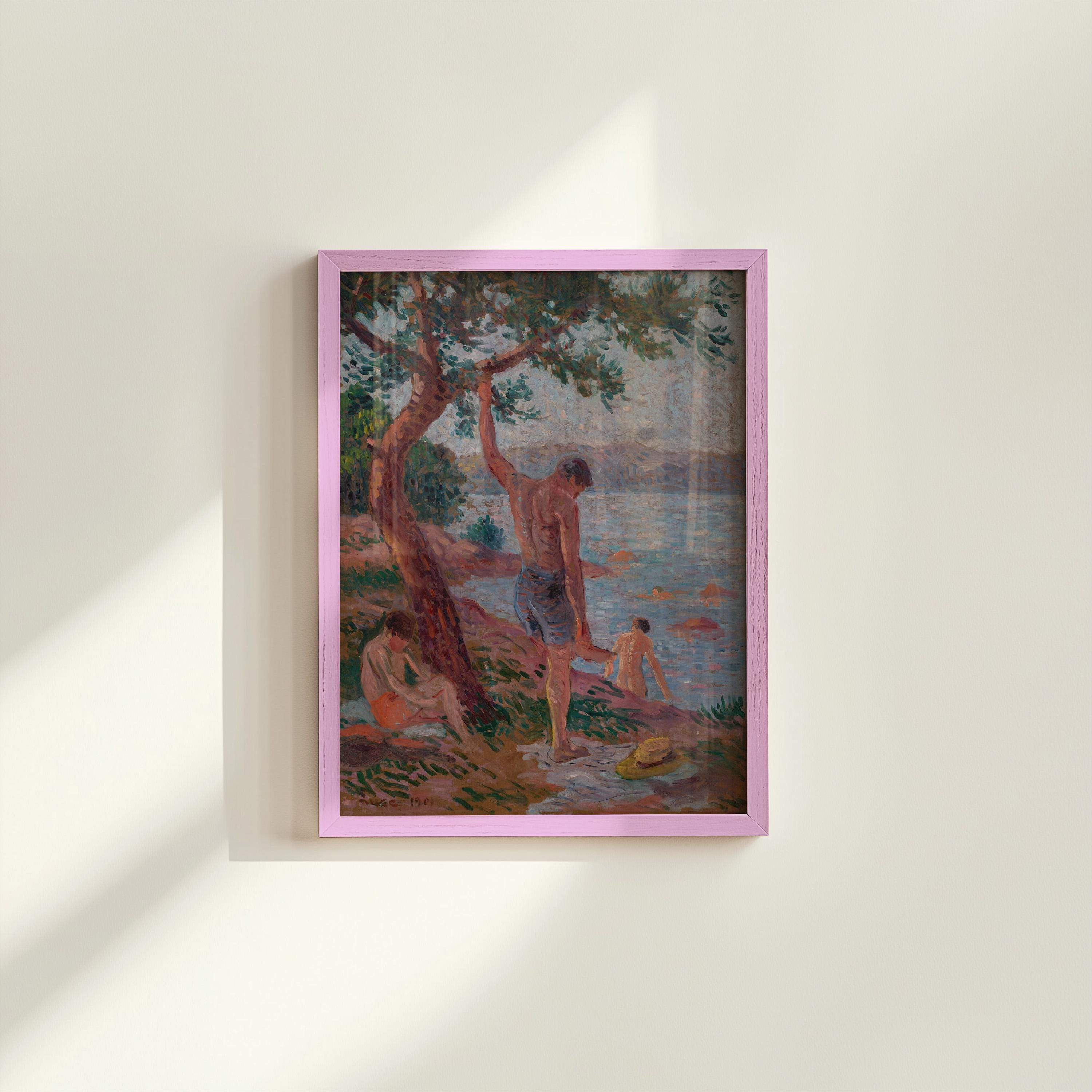 vintage art prints, antique replica painting, antique wall art prints, vintage wall print, vintage beach painting