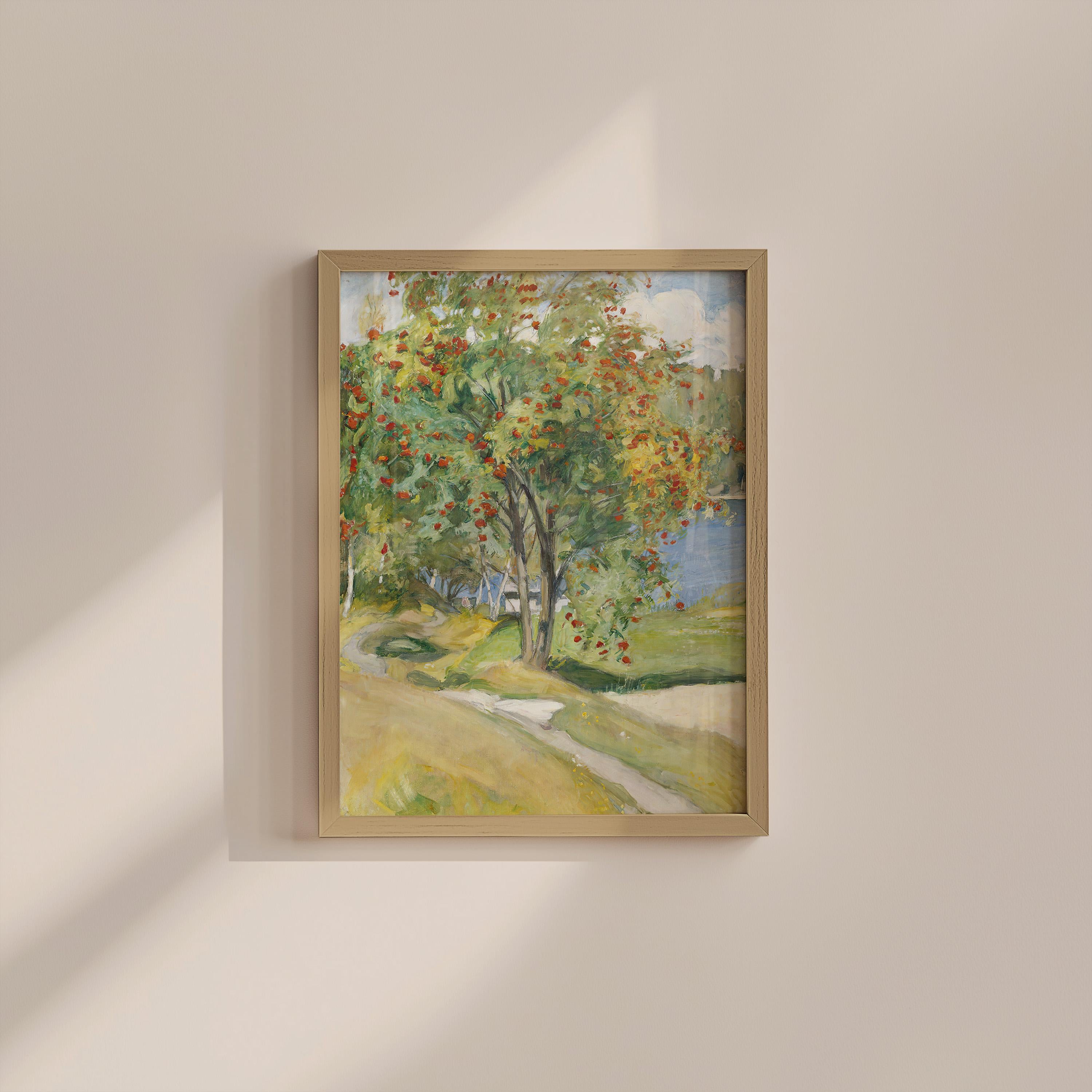 Vintage Abstract Landscape Digital Print, Neutral Warm Tones Large Wall Art, Downloadable Oil Painting Decor, Modern Home Decor