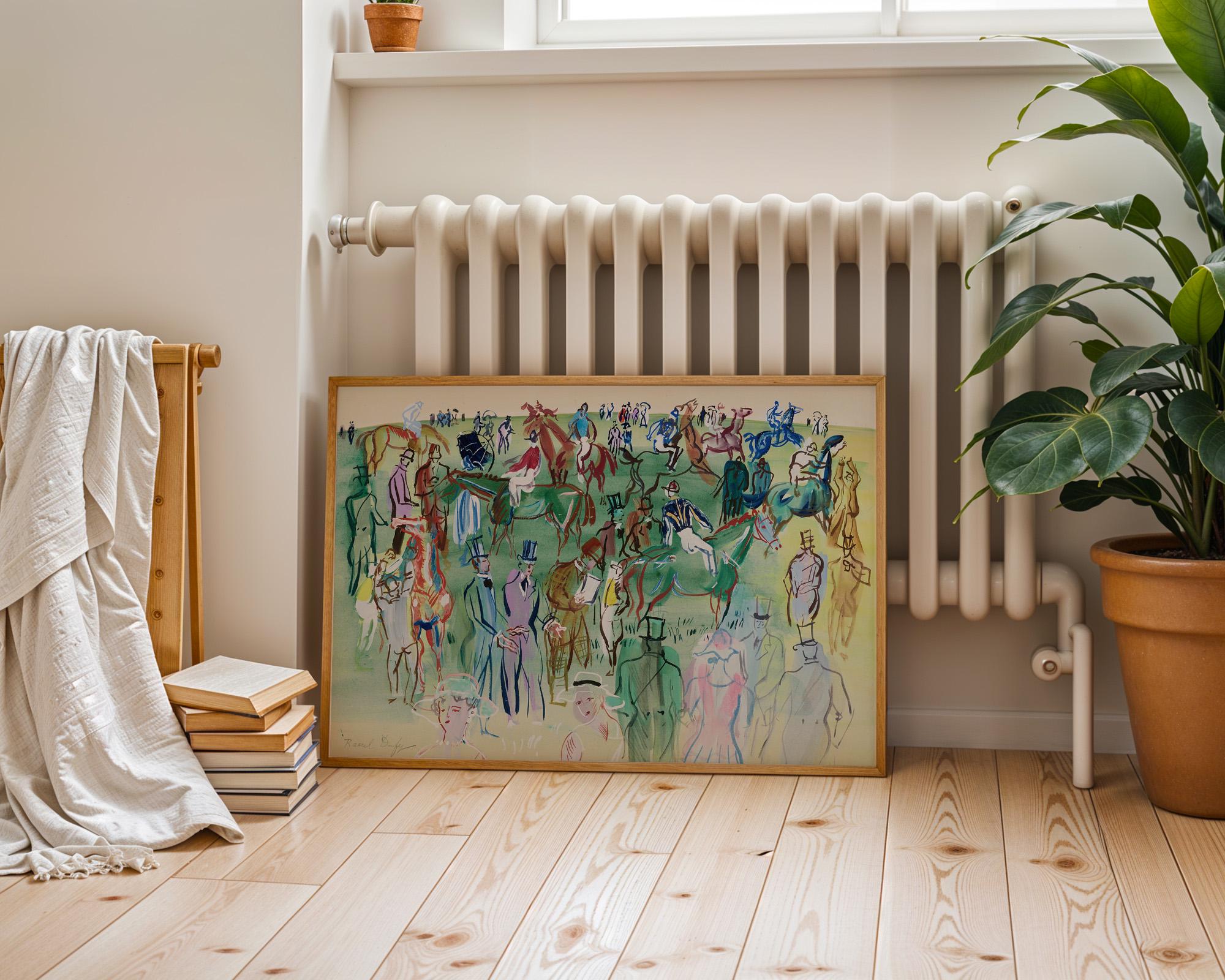 Abstract Equestrian Wall Art | Cottage Core Decor Landscape Oil Painting | Vintage Painting Downloadable Print | Horse Lover Gift
