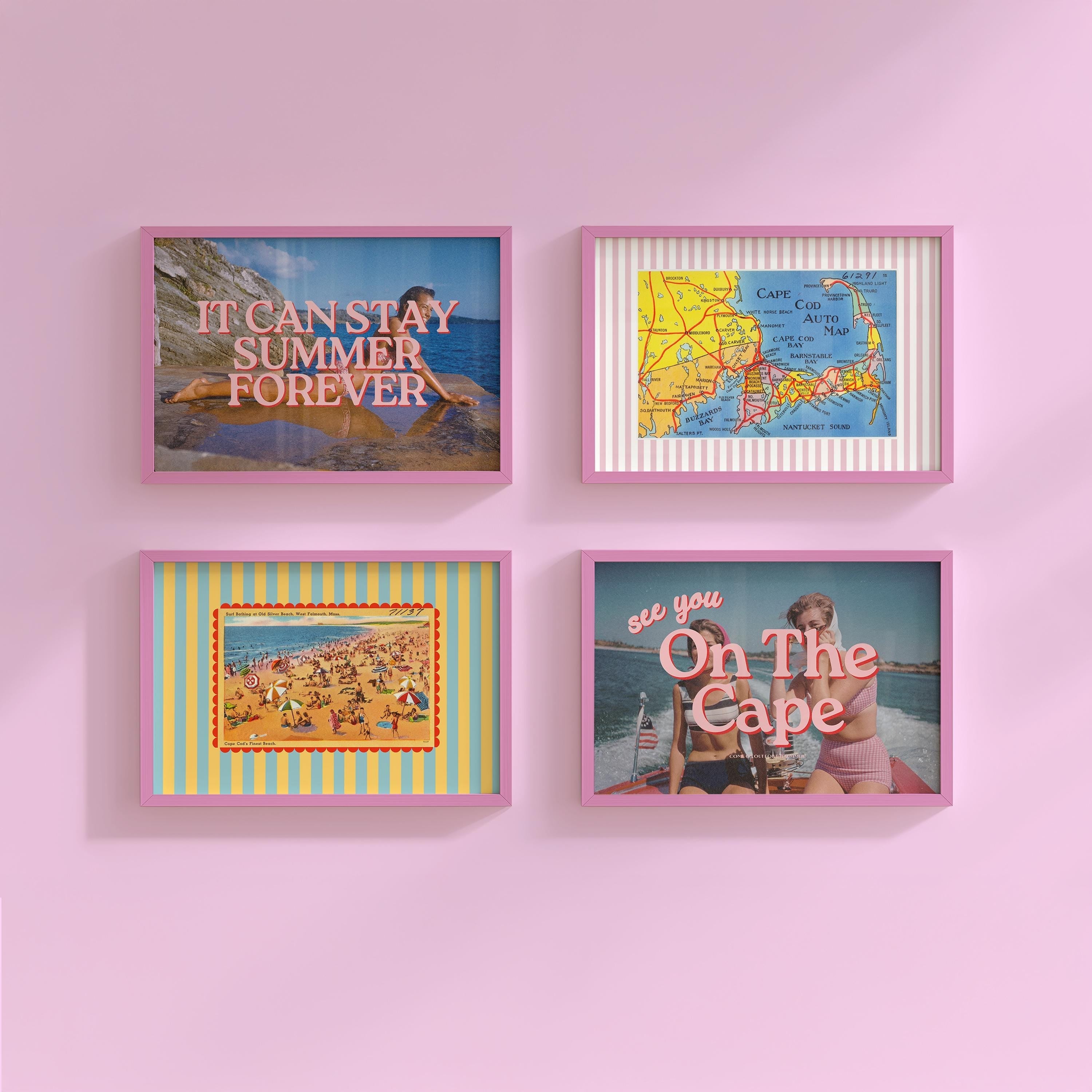 Beach Art Set of 4 Digital Art Prints