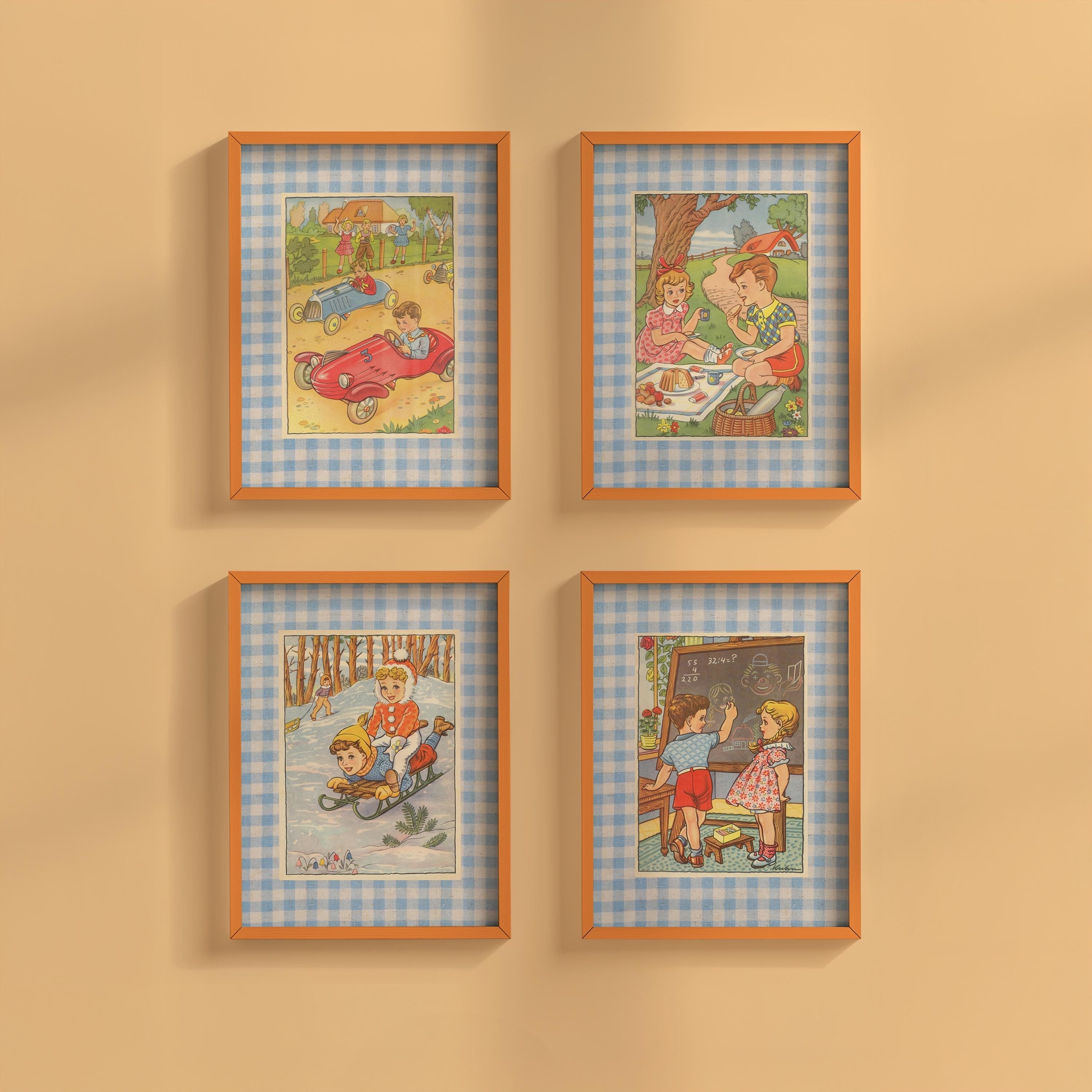 Gallery Wall Set of 4 Digital Art Prints