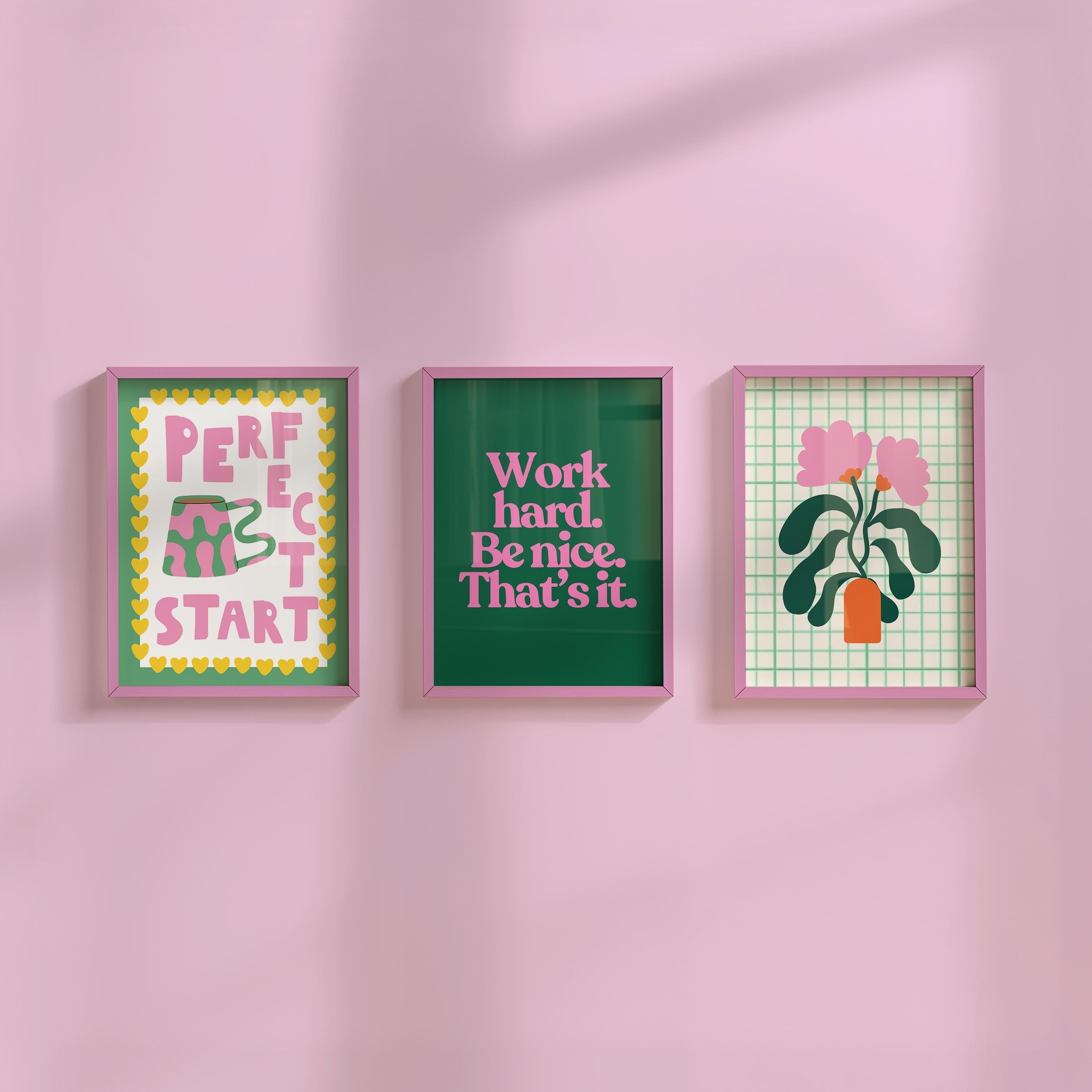 Gallery Wall Set of 3 Digital Art Prints