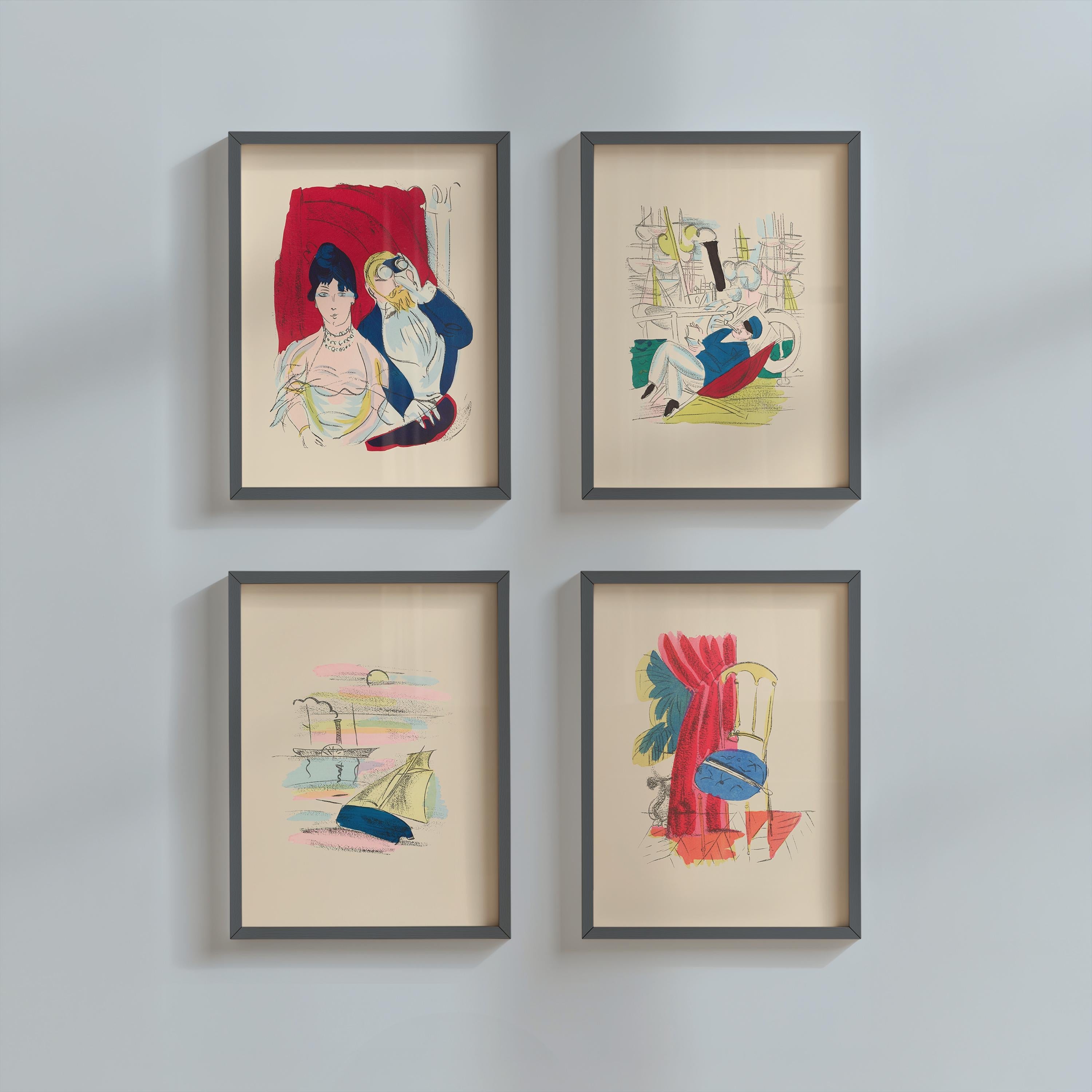 Gallery Wall Set of 4 Classic Digital Art Prints