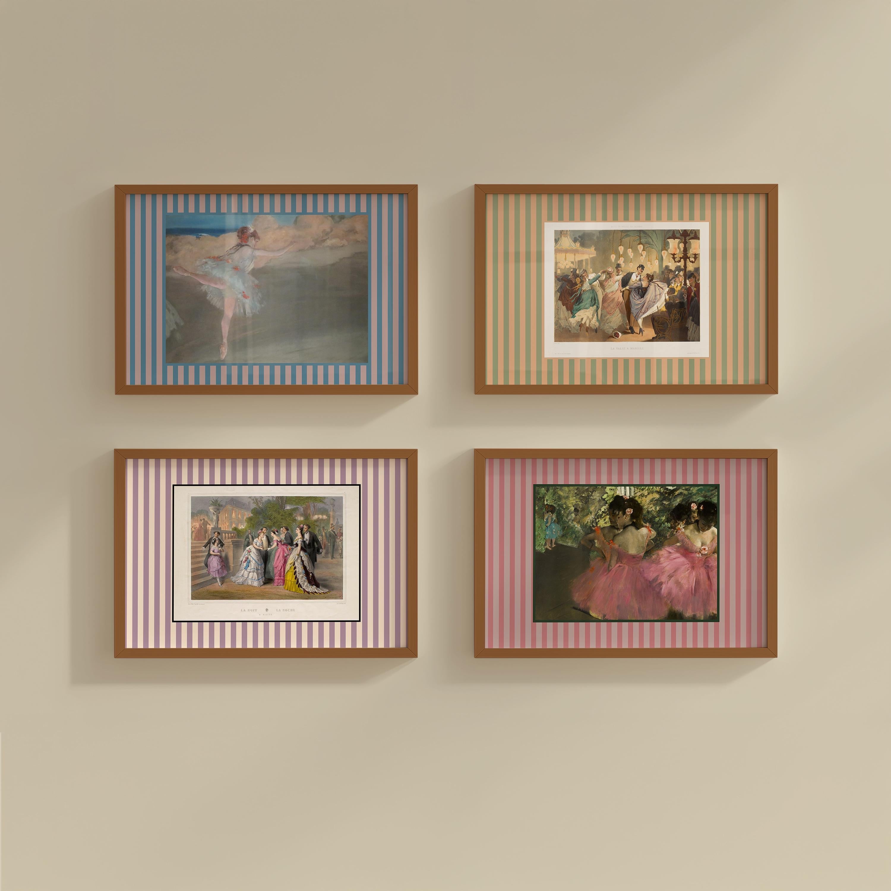 Vintage Dancers Gallery Wall Set of 4 Digital Art Prints