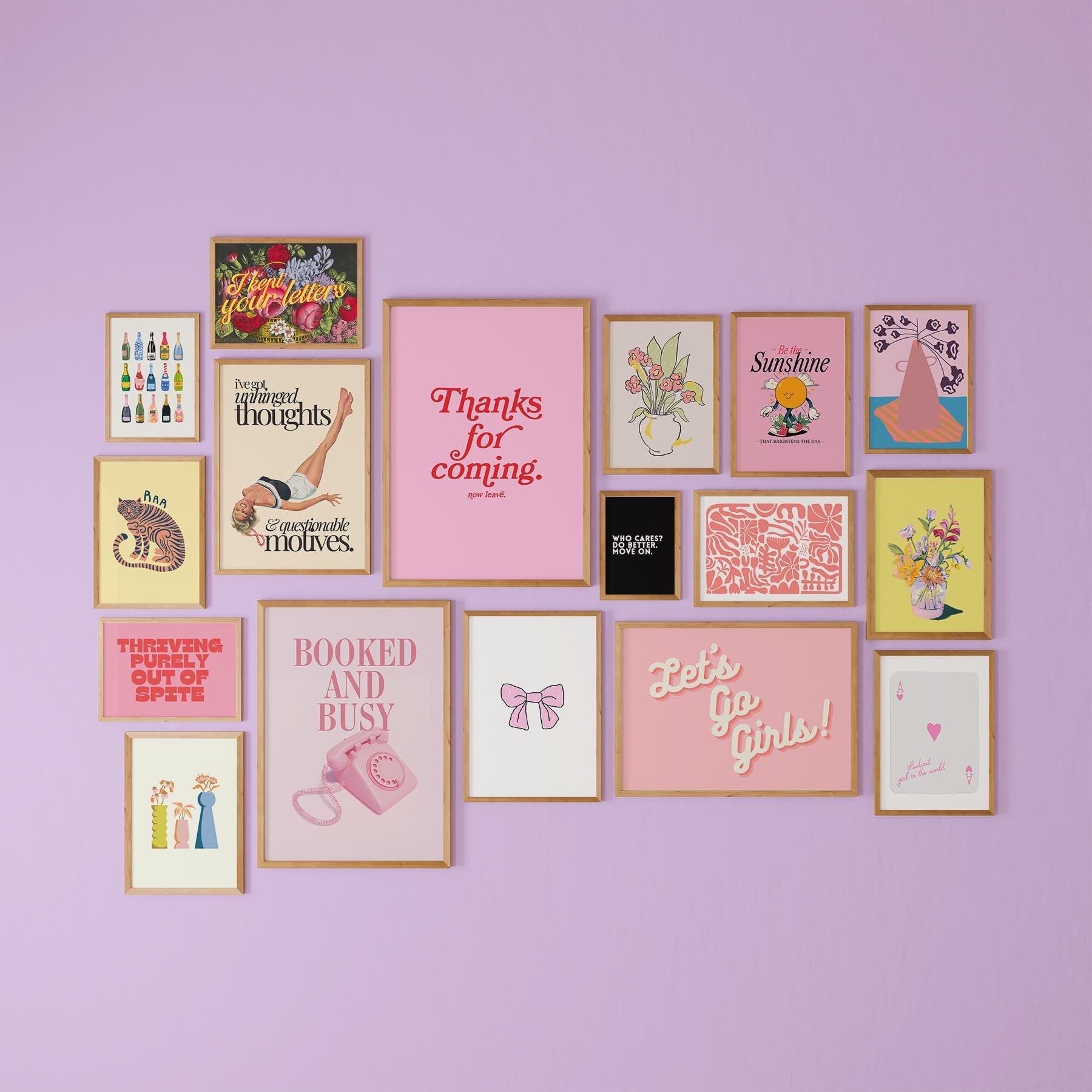 Gallery Wall Set of 15 Digital Art Prints