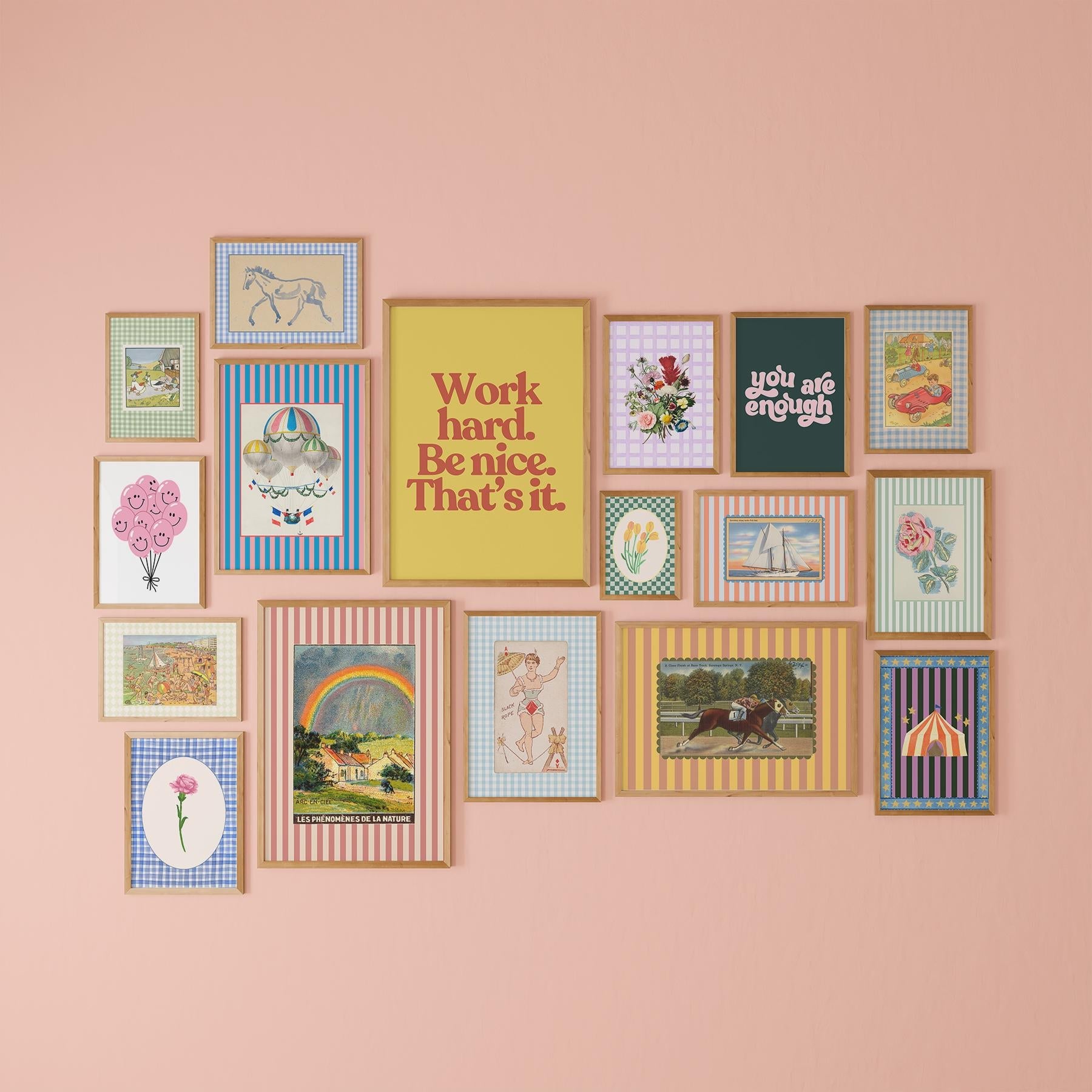 Gallery Wall Set of 17 Digital Art Prints
