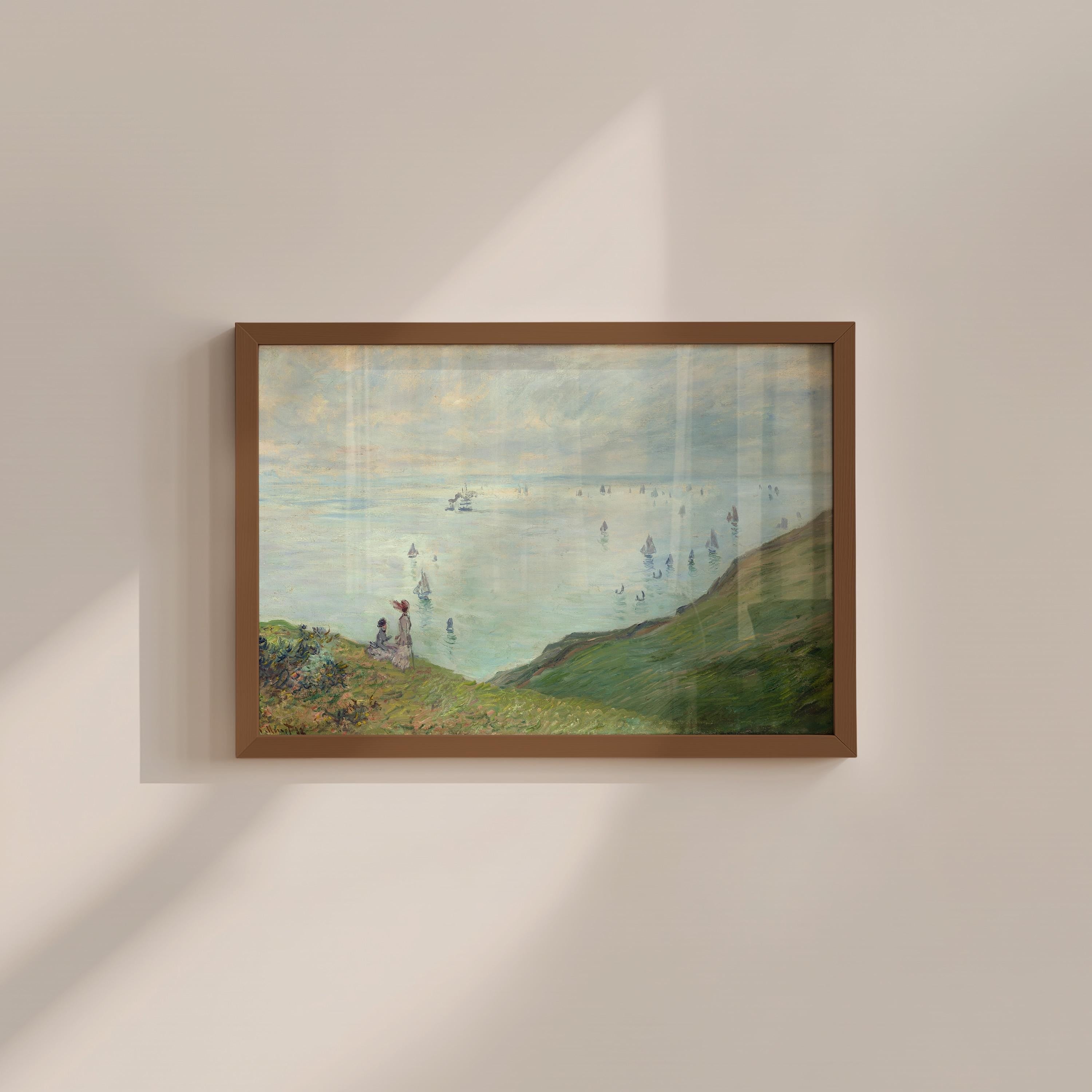 Abstract Ocean Wall Art | Cottage Core Decor Oil Painting | Vintage Painting Downloadable Print | Beach Lover Gift, Beach house art