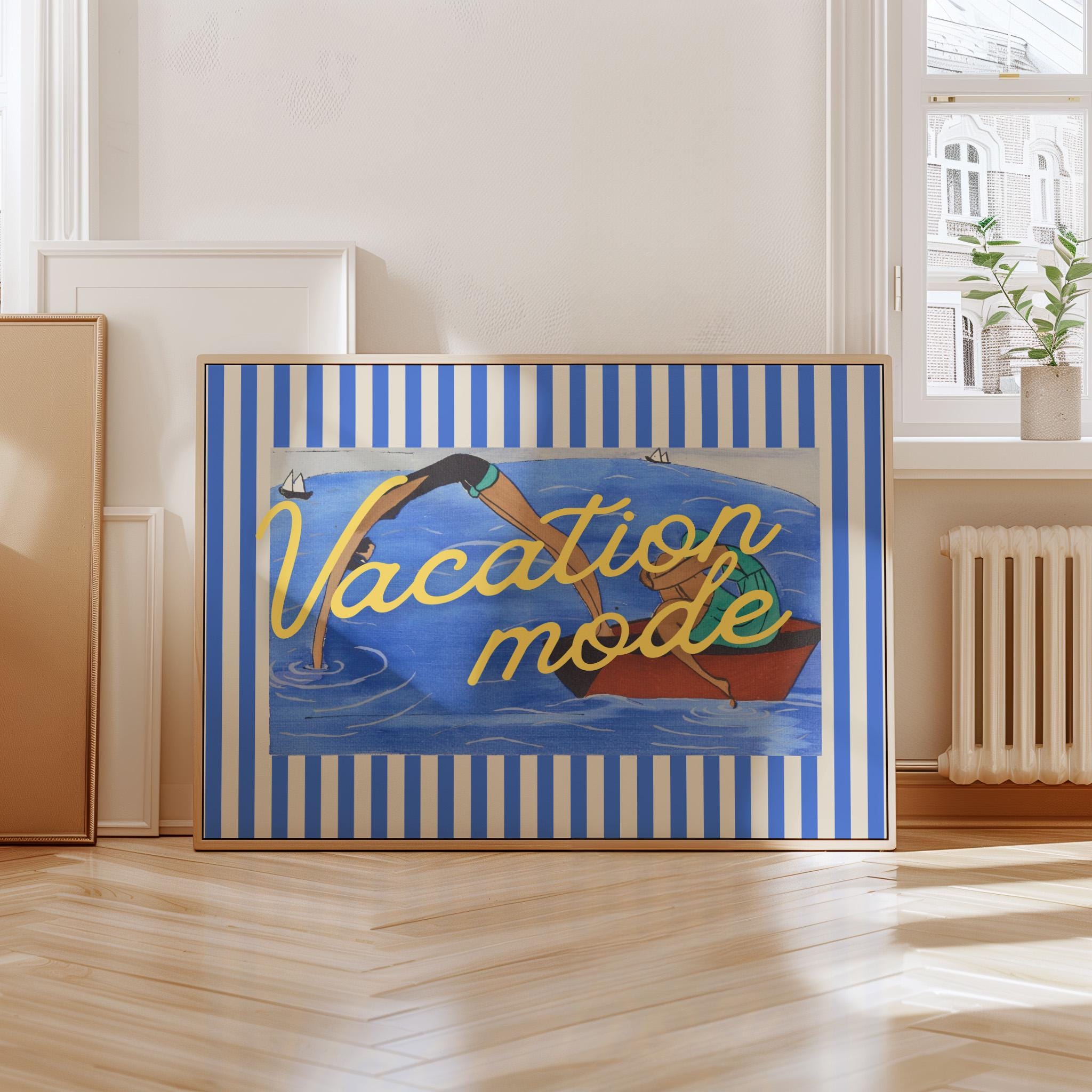 trendy coastal wall art, blue typography poster, beachy house decor, ocean wall art, girly aesthetic decor, digital download