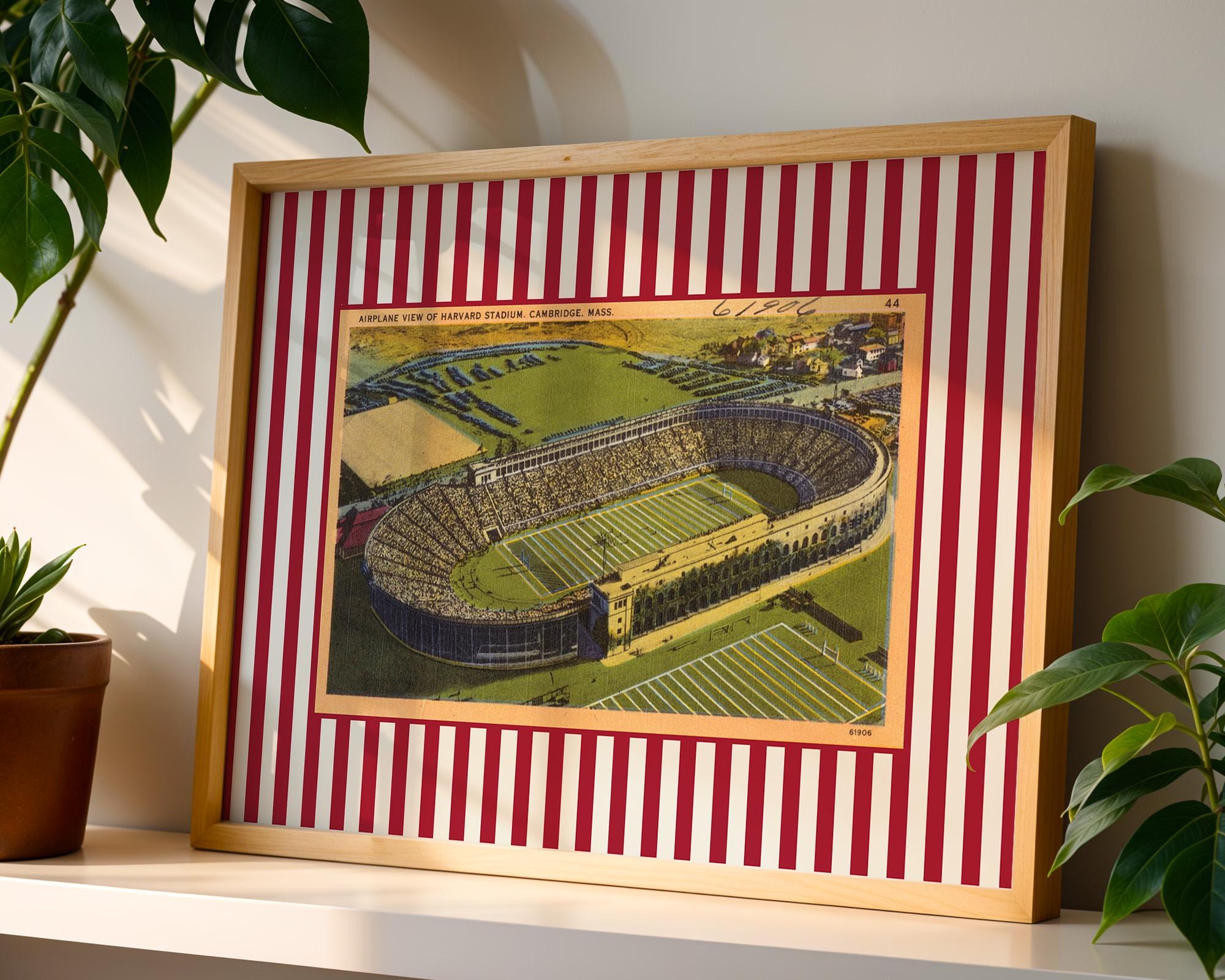 Harvard Poster, Harvard Decor, Harvard football art, college football art print, college decor, dorm decor, digital download art