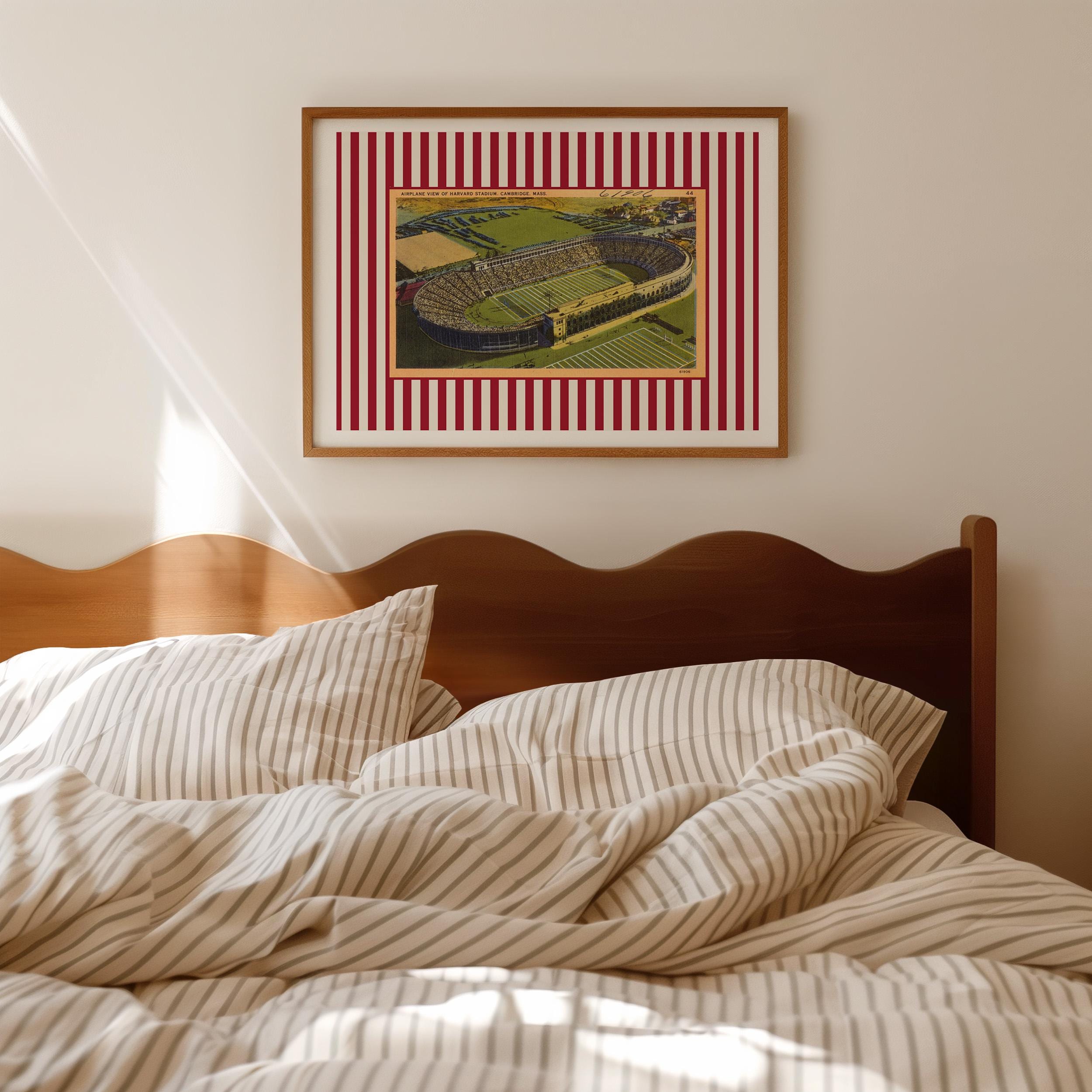 Harvard Poster, Harvard Decor, Harvard football art, college football art print, college decor, dorm decor, digital download art