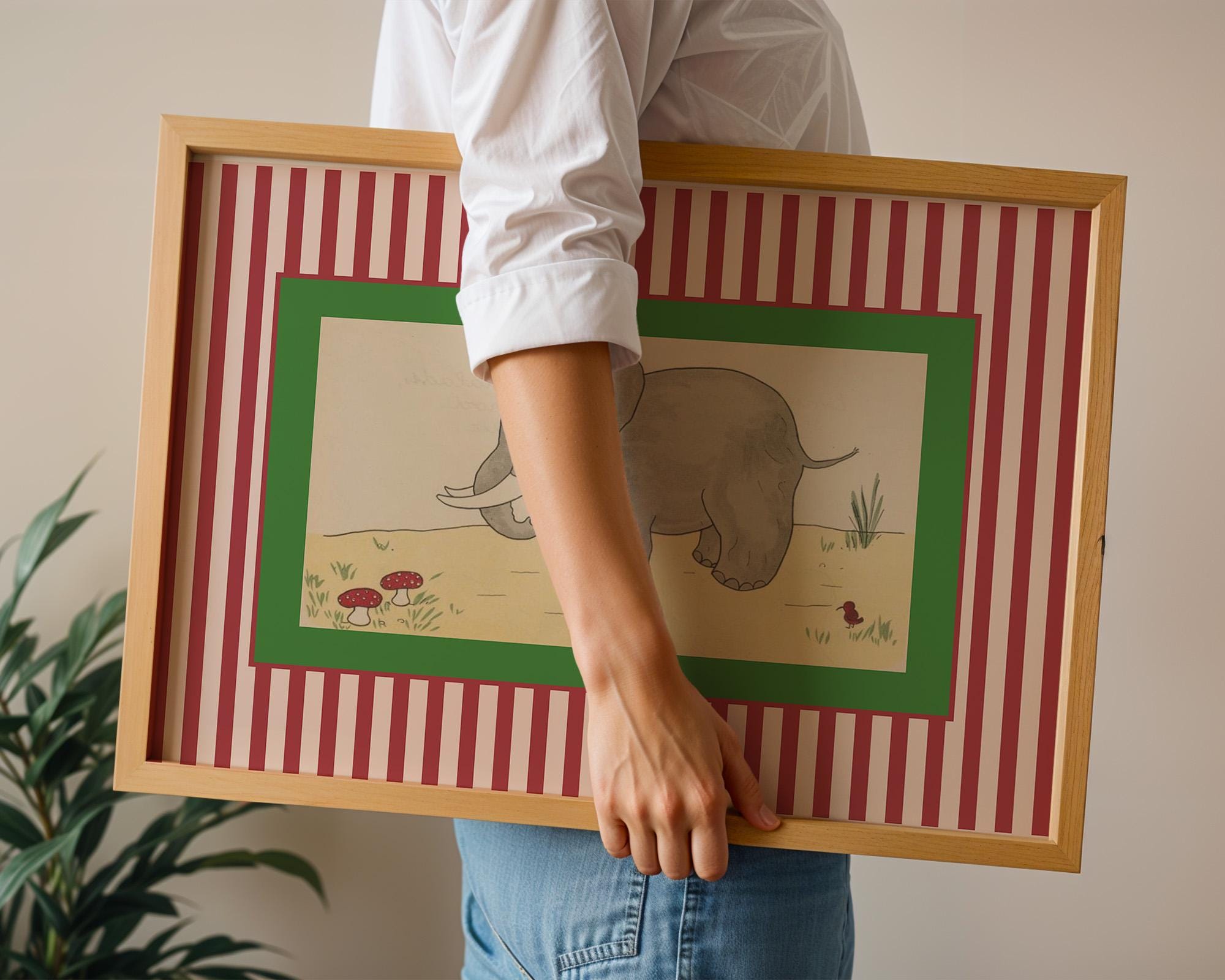 Babar the elephant wall decor, printable all art, babar king print, kids decor, illustration print nursery, neutral gender baby gift
