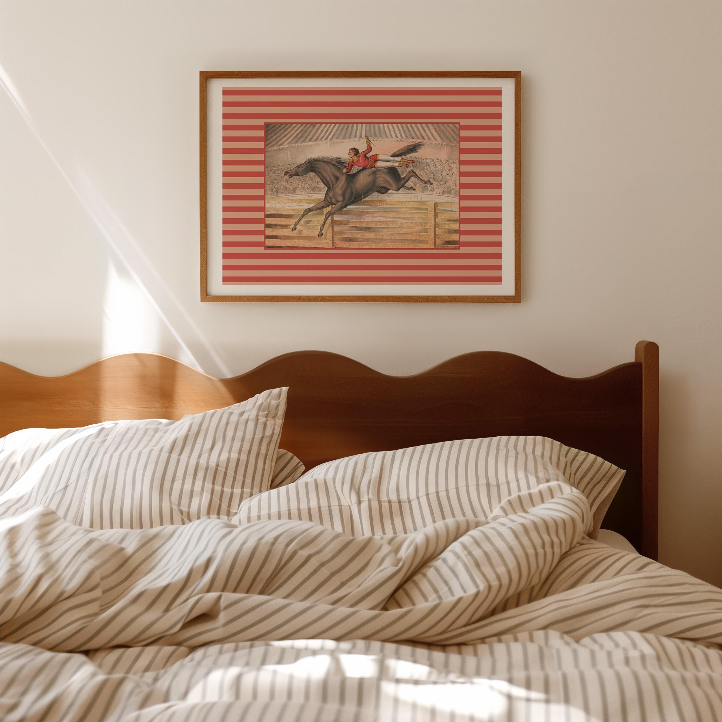 Circus Horse Art Print: Retro Kids Room Decor (Digital Download)